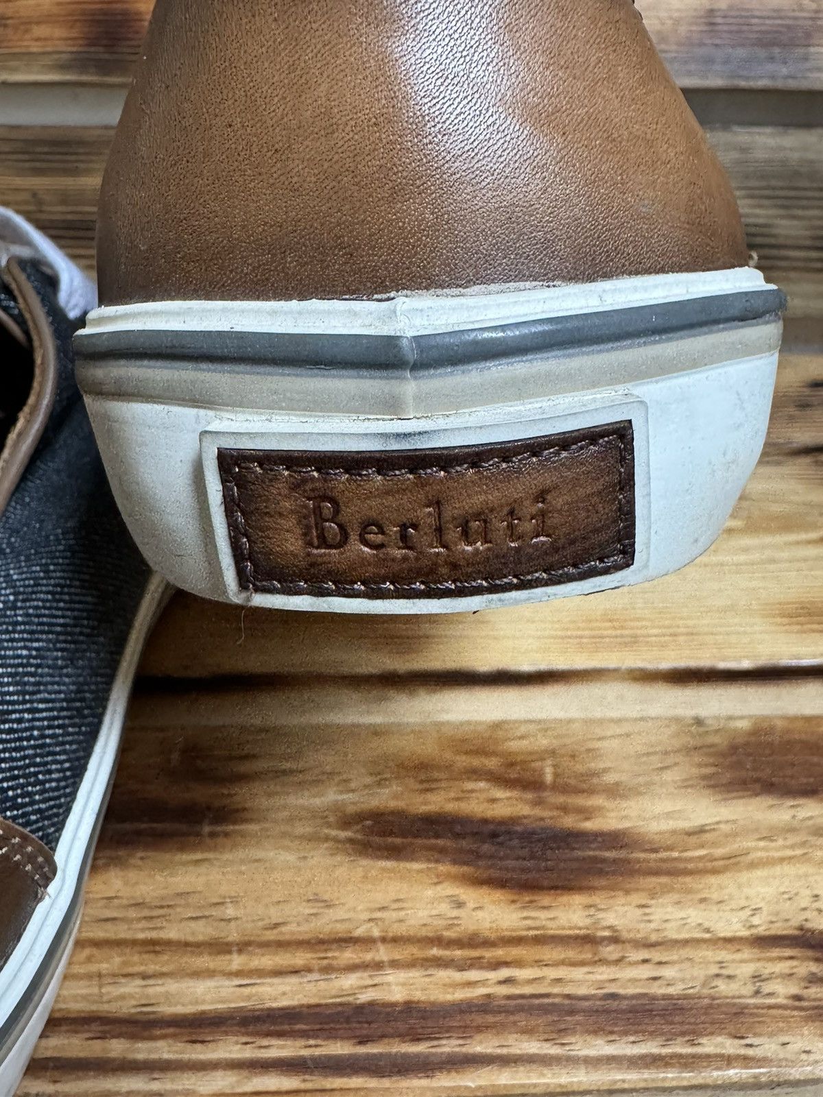 Berluti Trimmed denim trainers Size US 9 / EU 42 - 14 Thumbnail