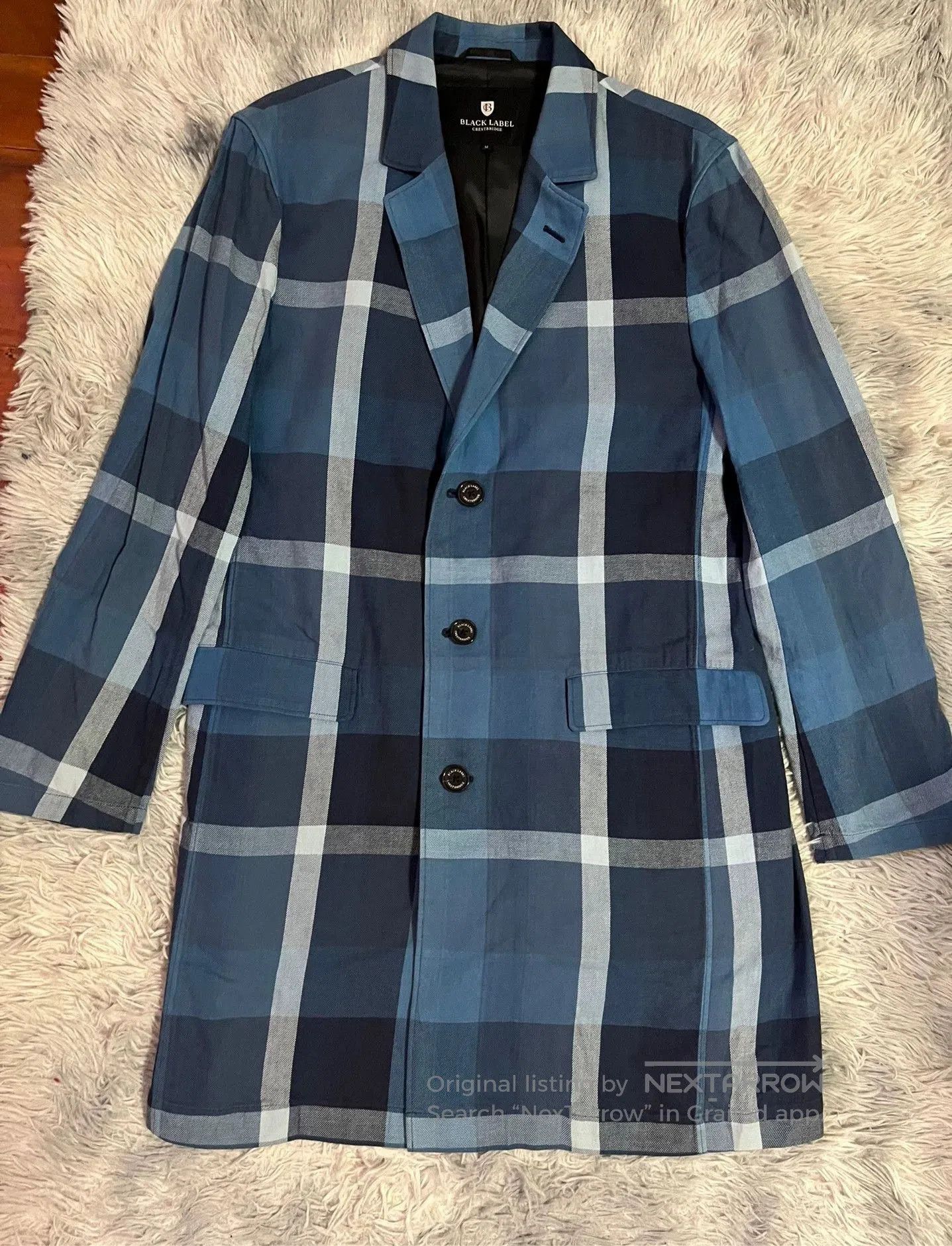 Burberry Burberry Black Label Blue Plaid Trench Coat. Size US L / EU 52-54 / 3 - 1 Thumbnail