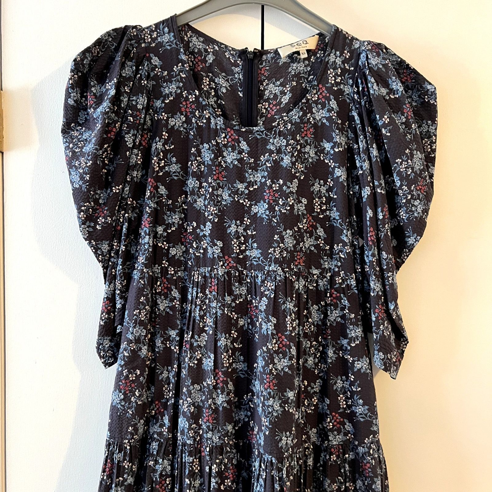 Sea New York Sea New York Tilly tiered cotton midi dress Size XS C4 Size XS / US 0-2 / IT 36-38 - 3 Thumbnail