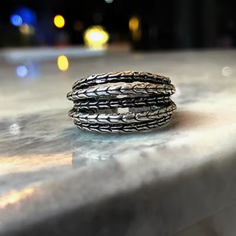 Jewelry Retro Woven Mult-Layer Twisted Vine Ring Size ONE SIZE - 2 Thumbnail