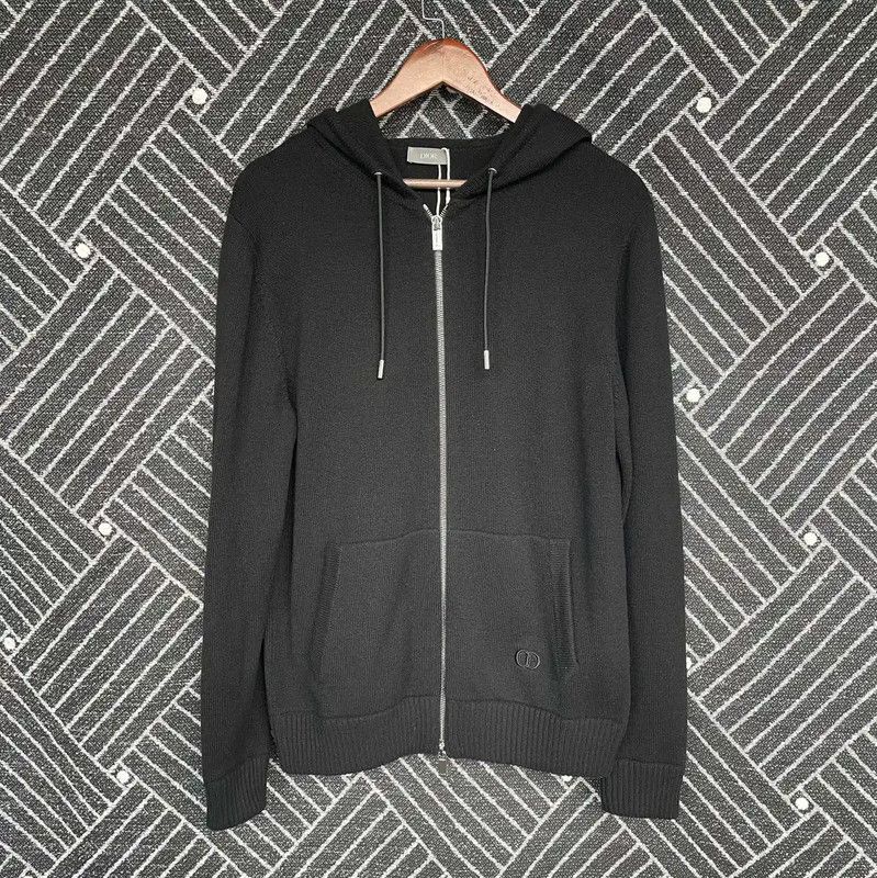 Dior Dior Black Cashmere Hooded Sweater 0089 Size M / US 6-8 / IT 42-44 - 1 Thumbnail