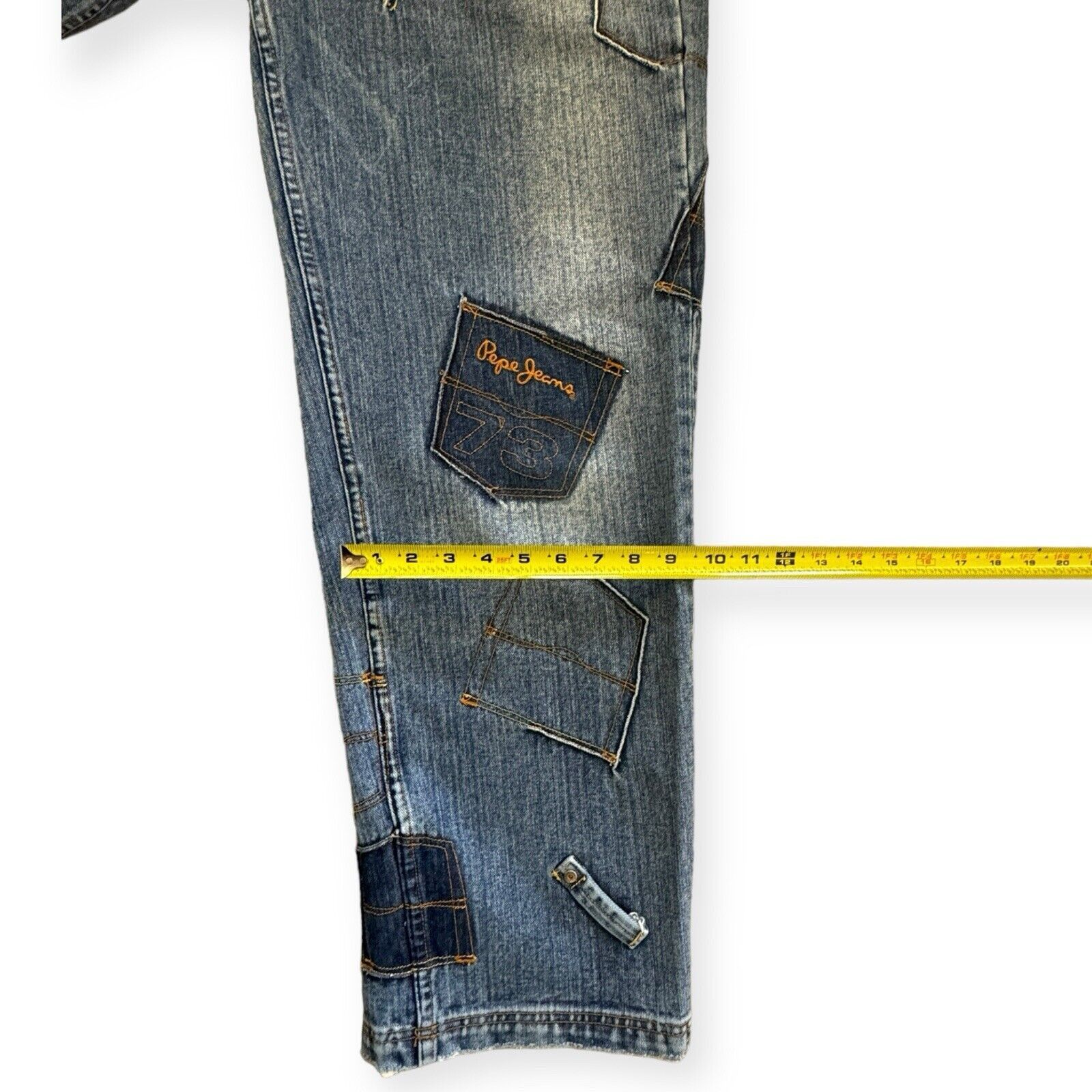 Pepe Jeans × Vintage UK 73 Blue London UK Denim Y2K Hip Hop Baggy 32x33 Wide Leg Size US 32 / EU 48 - 10 Thumbnail