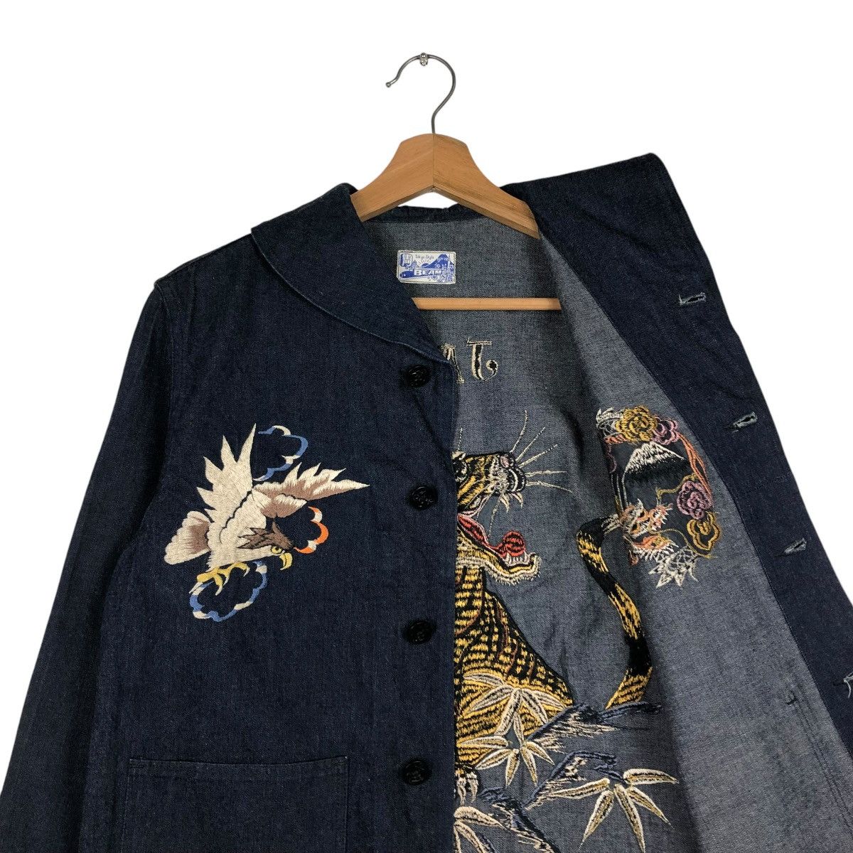 Indigo 🔥VINTAGE TOKYO STYLE BEAMS JAPAN SOUVENIR SUKAJAN DESIGN Size US S / EU 44-46 / 1 - 14 Thumbnail