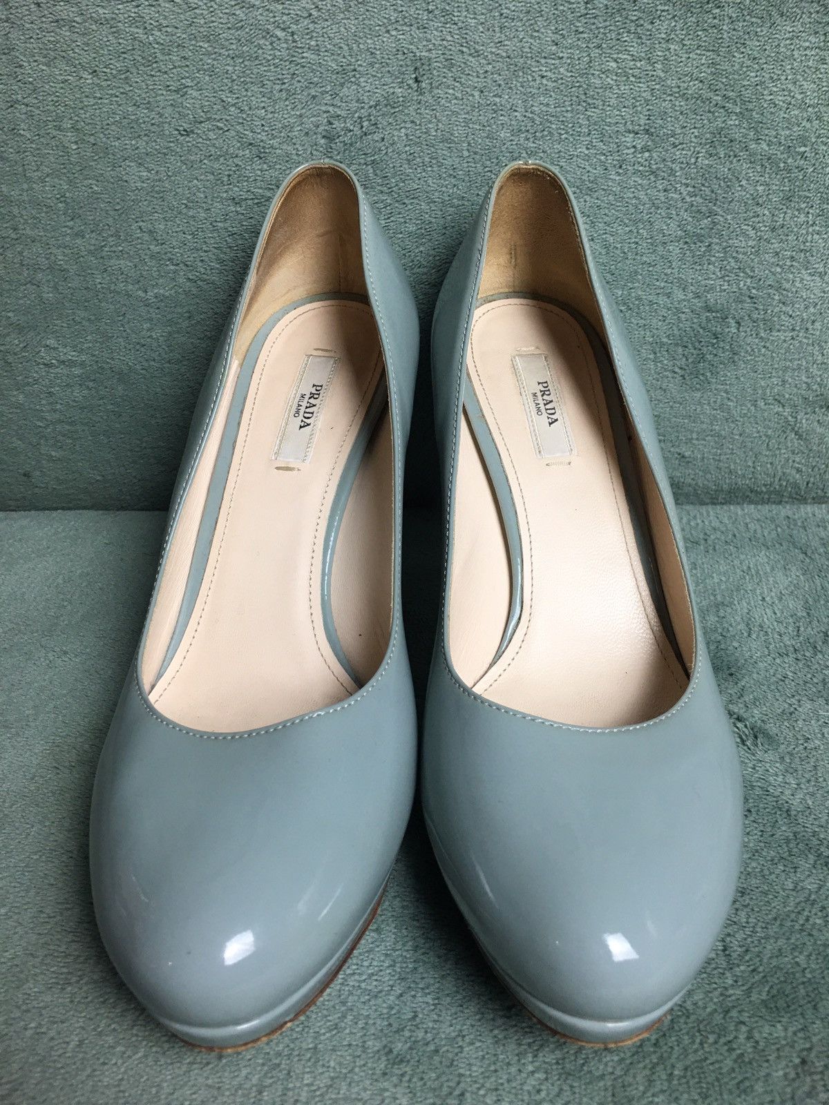 Prada PRADA Grey Patent Leather Heels Pumps EU 38 Size US 8 / IT 38 - 10 Thumbnail