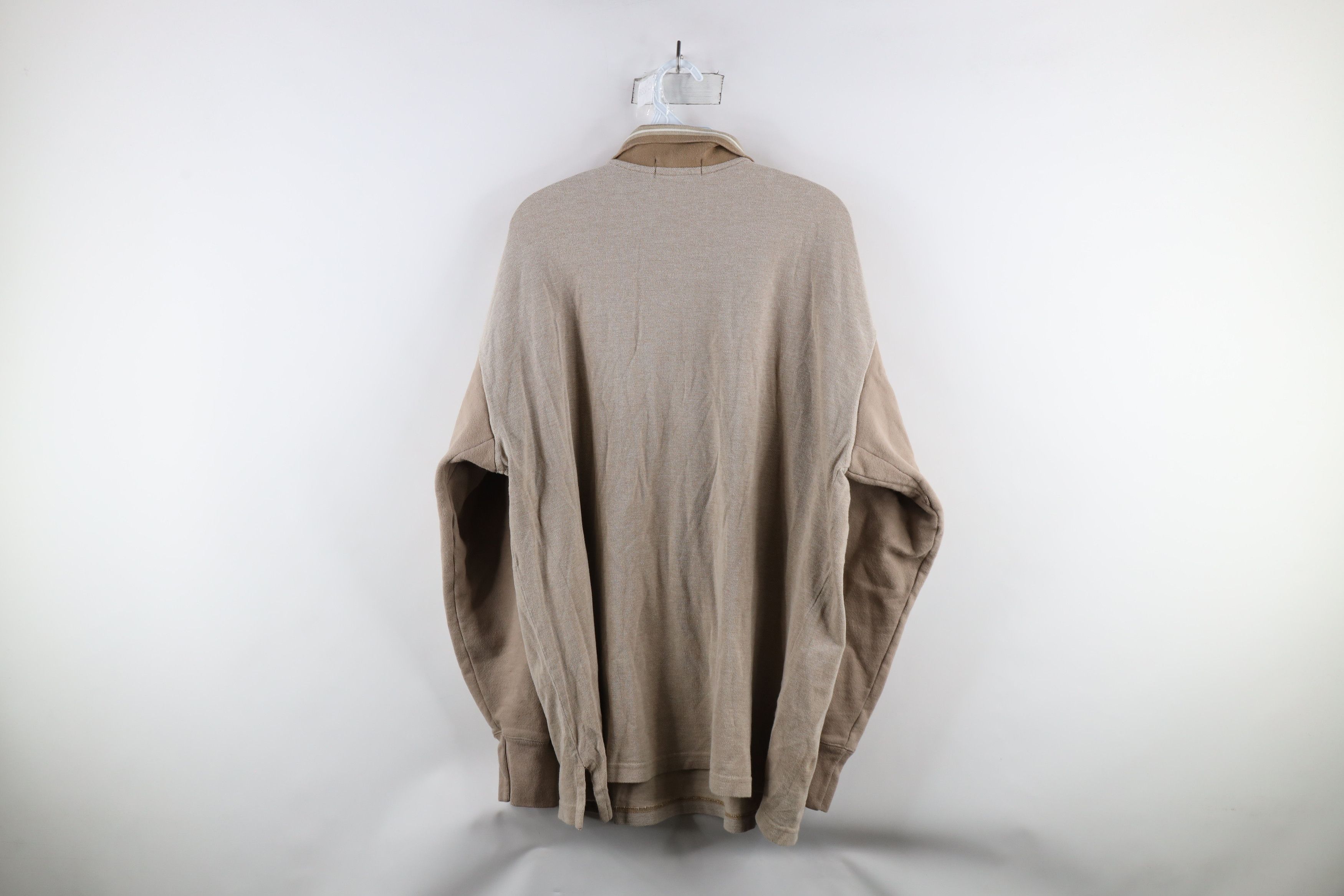 Vintage Vintage 90s Mickey Mouse Collared Long Sleeve Polo Beige Size US XXL / EU 58 / 5 - 8 Thumbnail