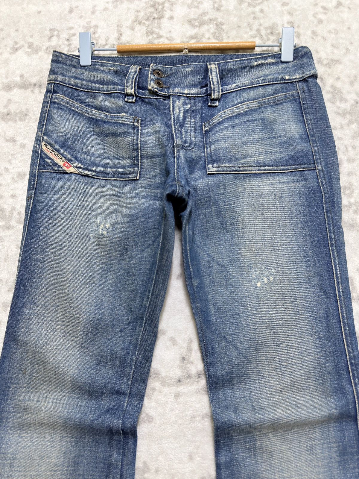 Diesel Diesel Bootcut Y2K Low Rise Distressed Light Wash Denim Size US 28 / EU 44 - 3 Thumbnail