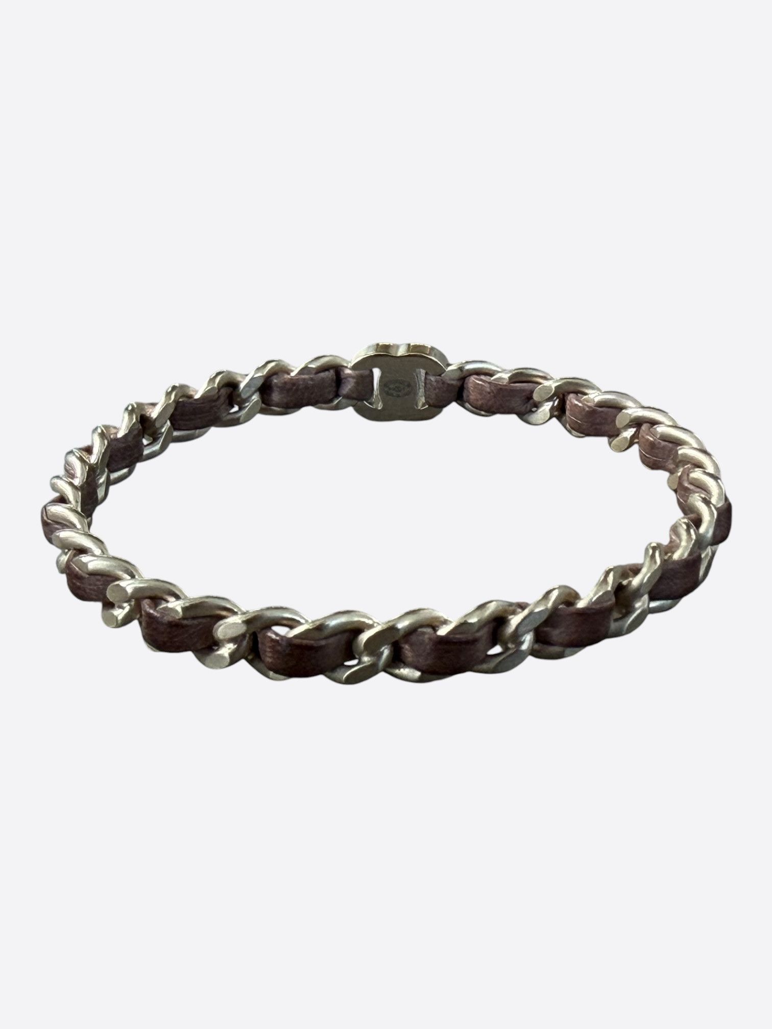 Chanel Chanel Silver & Brown CC Turnlock Bracelet Size ONE SIZE - 3 Thumbnail