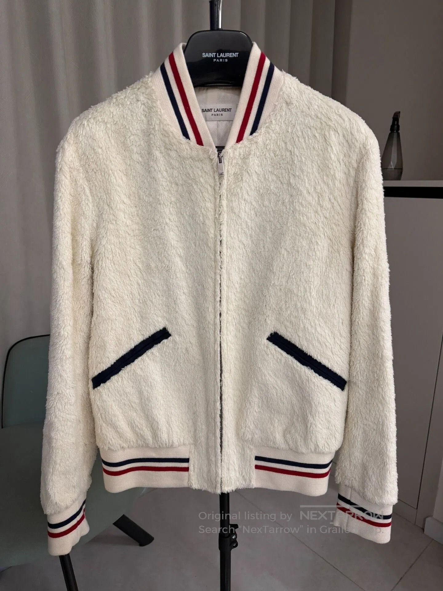 Anthony Vaccarello Saint Laurent Teddy Baseball Jacket. Size US S / EU 44-46 / 1 - 1 Thumbnail