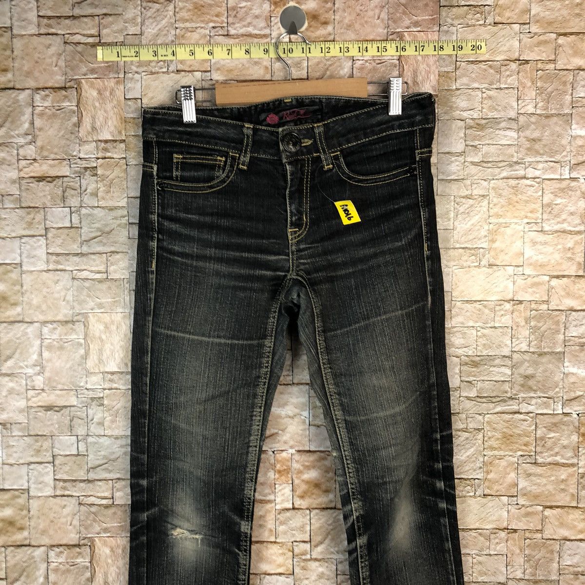Japanese Brand Rush Nour Black Denim Pants #A1016 Size 28" / US 6 / IT 42 - 2 Thumbnail
