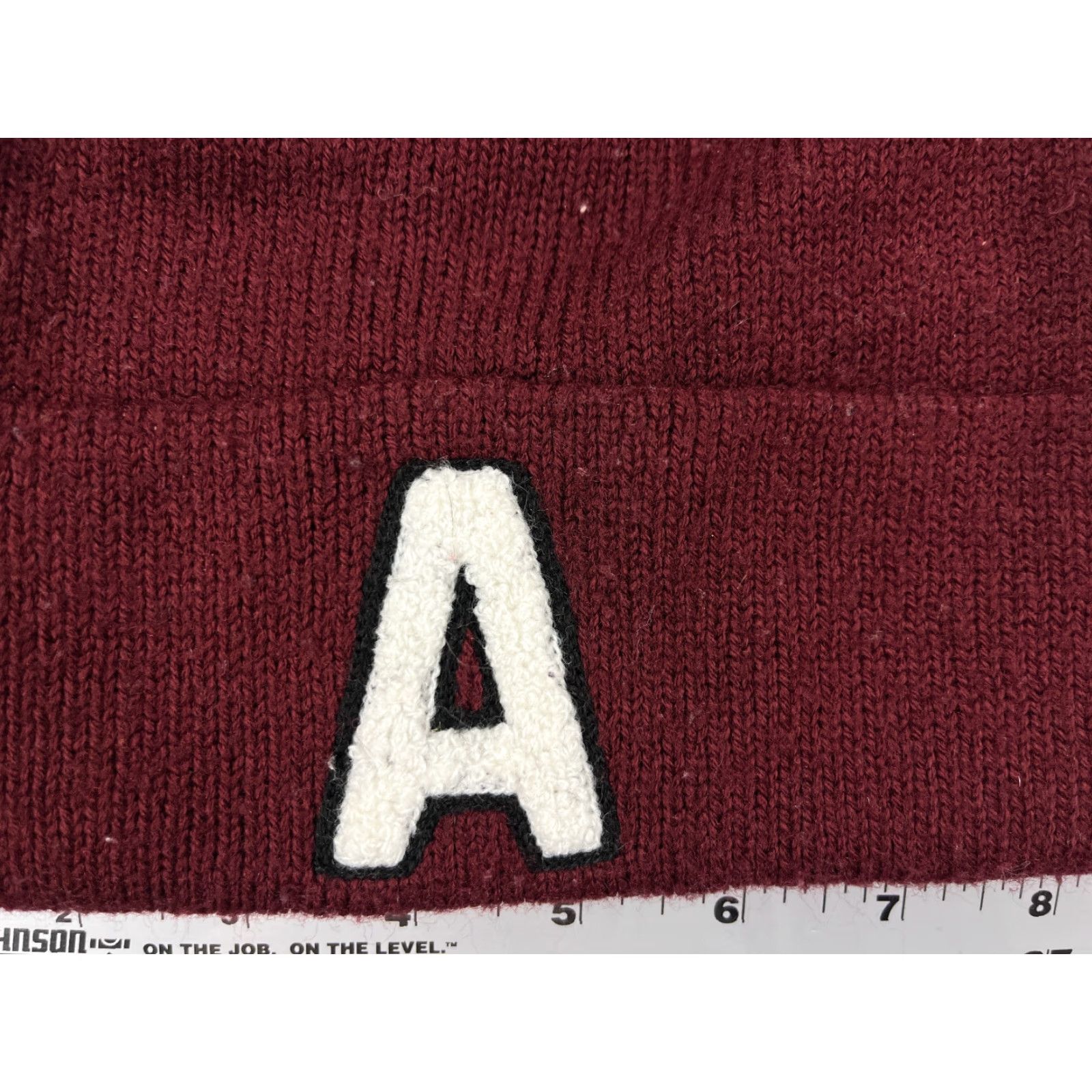 H&M H&M Beanie Adult One Size Burgundy Knit Acrylic Snow Ski Winter Hats Mens Beanie 1SZ Burgundy Ski Theme 90s Style Size ONE SIZE - 2 Thumbnail