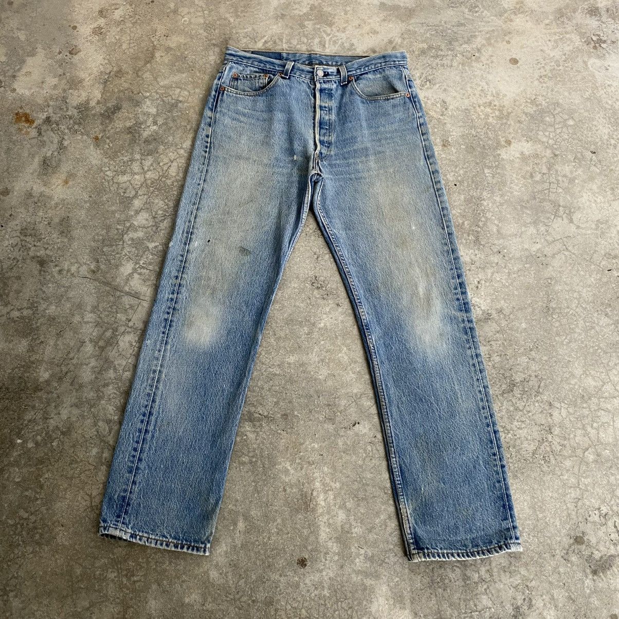 Levi's Vintage Levis 501 Faded Stonewashed Blue Distressed Jeans Size US 32 / EU 48 - 1 Thumbnail