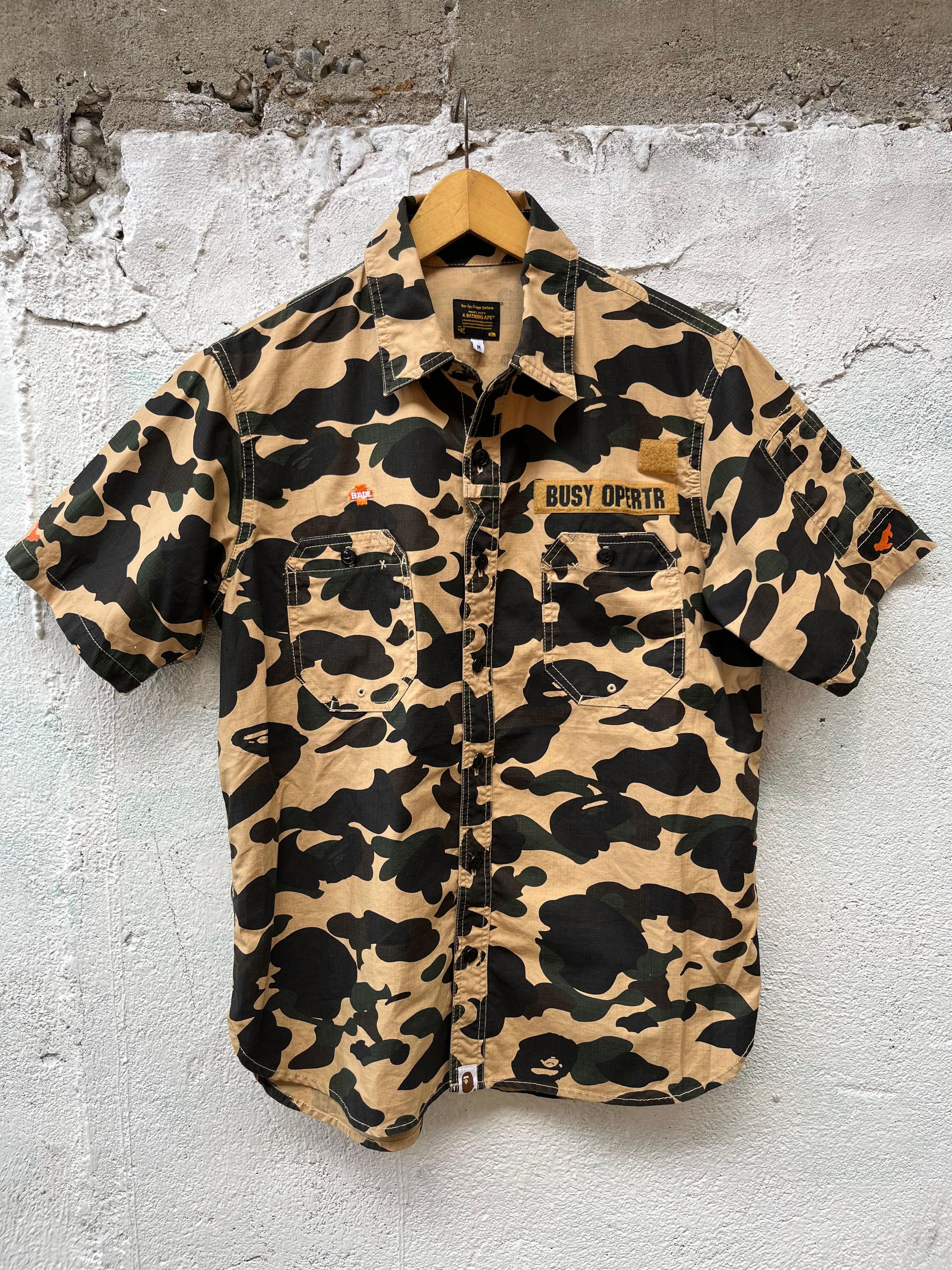 Bape A Bathing Ape Button Up Camoflauge Shirt Size US M / EU 48-50 / 2 - 1 Thumbnail