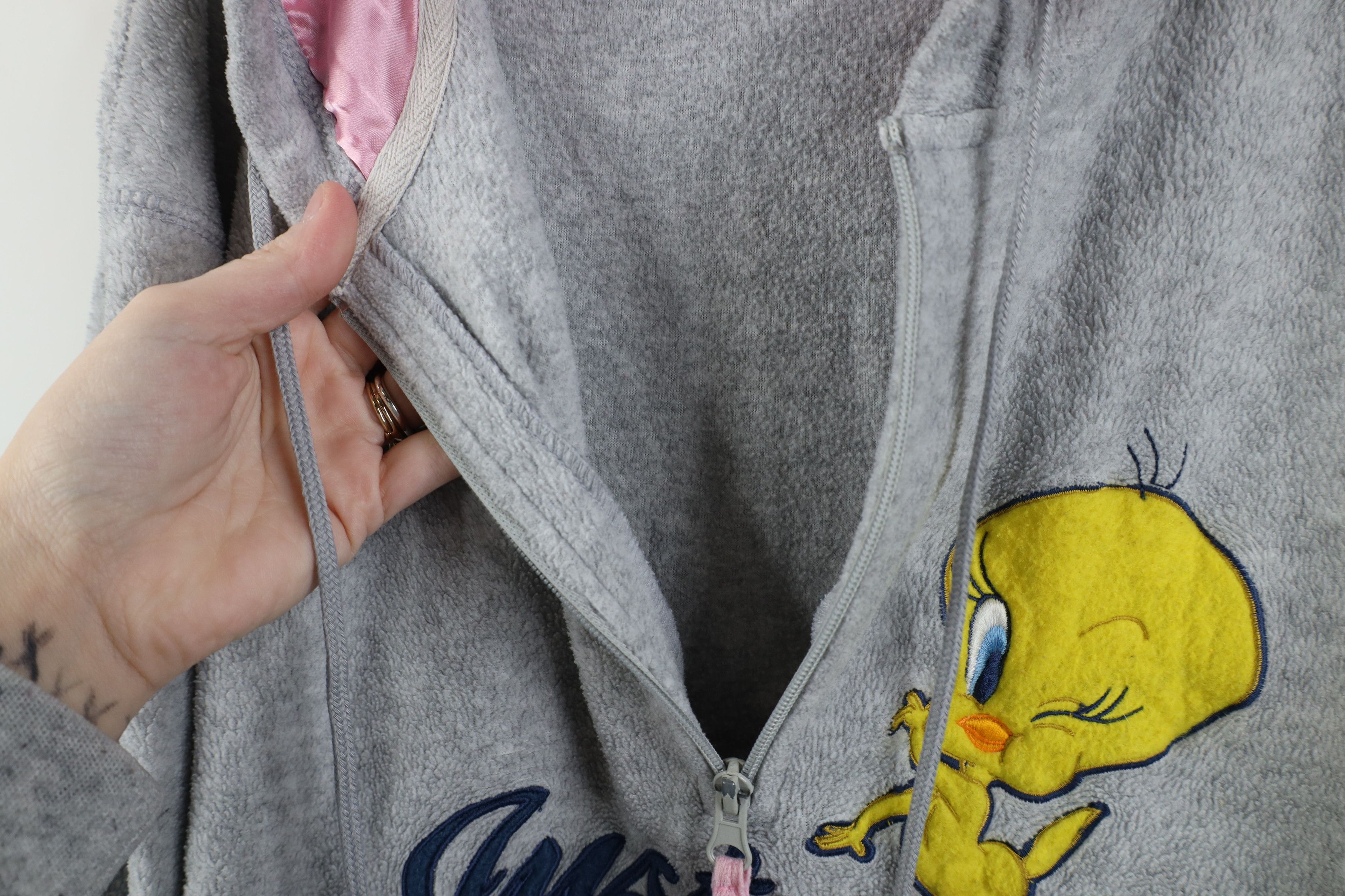 Vintage Vintage 90s Looney Tunes Tweety Bird Love Half Zip Hoodie Size 3XL / US 20-22 - 11 Thumbnail