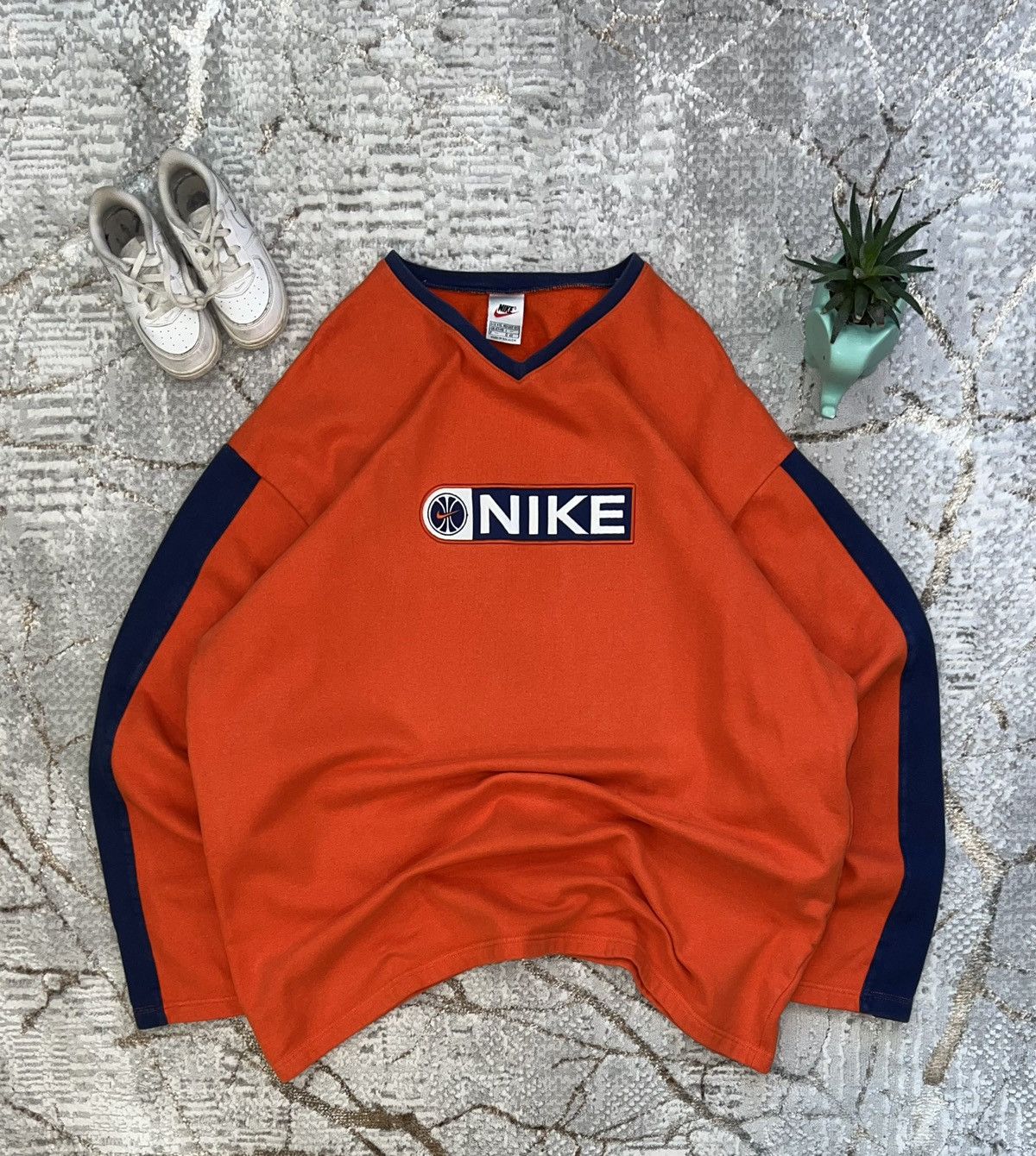 Nike × Vintage NIKE VINTAGE 90S BIG LOGO SWEATSHIRT BOXY FIT Y2K CREWNECK Size US XL / EU 56 / 4 - 1 Thumbnail