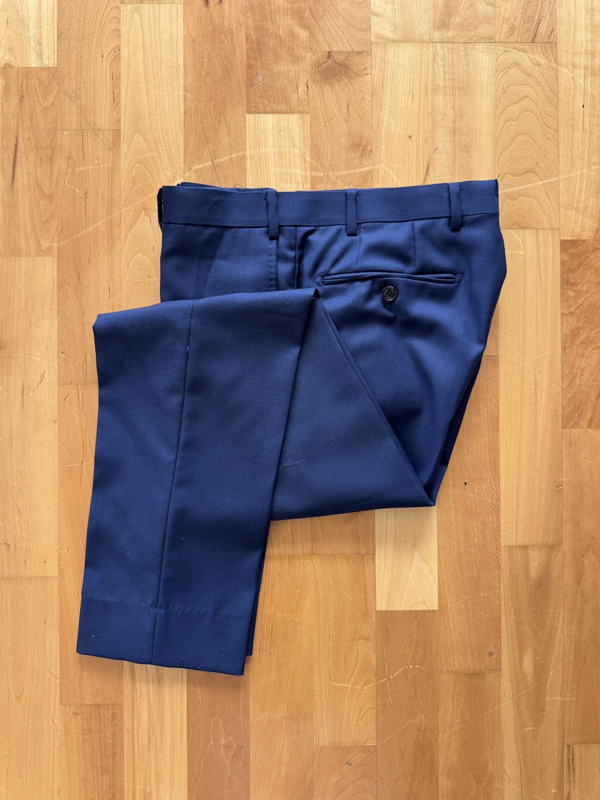 Suitsupply Suitsupply Custom Navy Blue Super 150’s Wool Trousers Size 38R - 2 Thumbnail