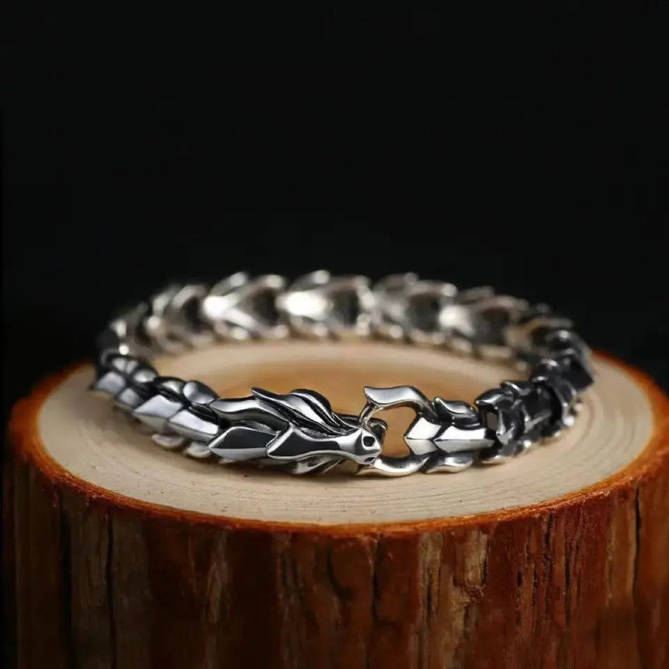 Jewelry Snake Ouroboros Dragon Bone Bracelet Size ONE SIZE - 3 Thumbnail