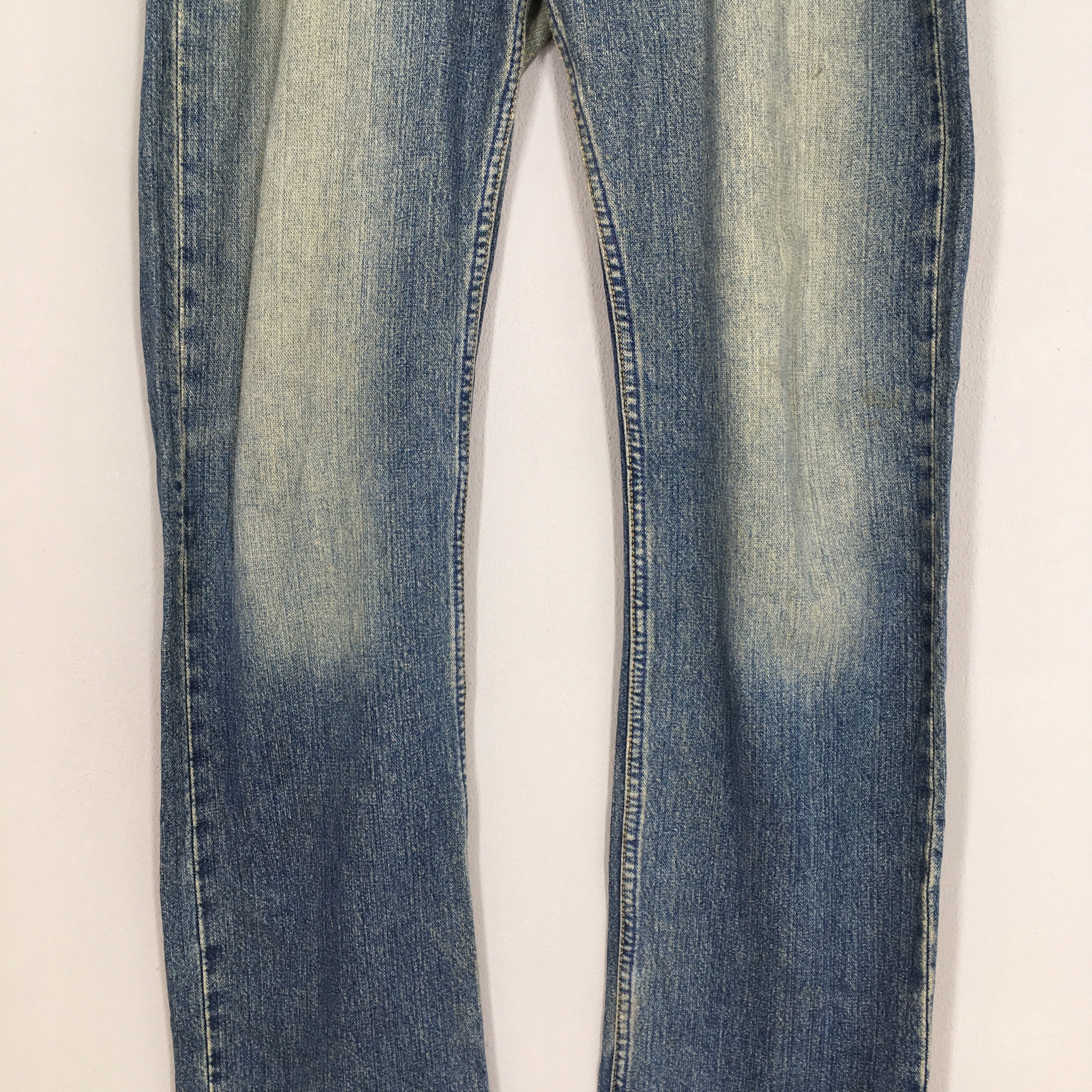 Jean Size 33x33 Vintage Y2K Levi's 501 Faded Blue Jeans Size US 33 - 3 Thumbnail
