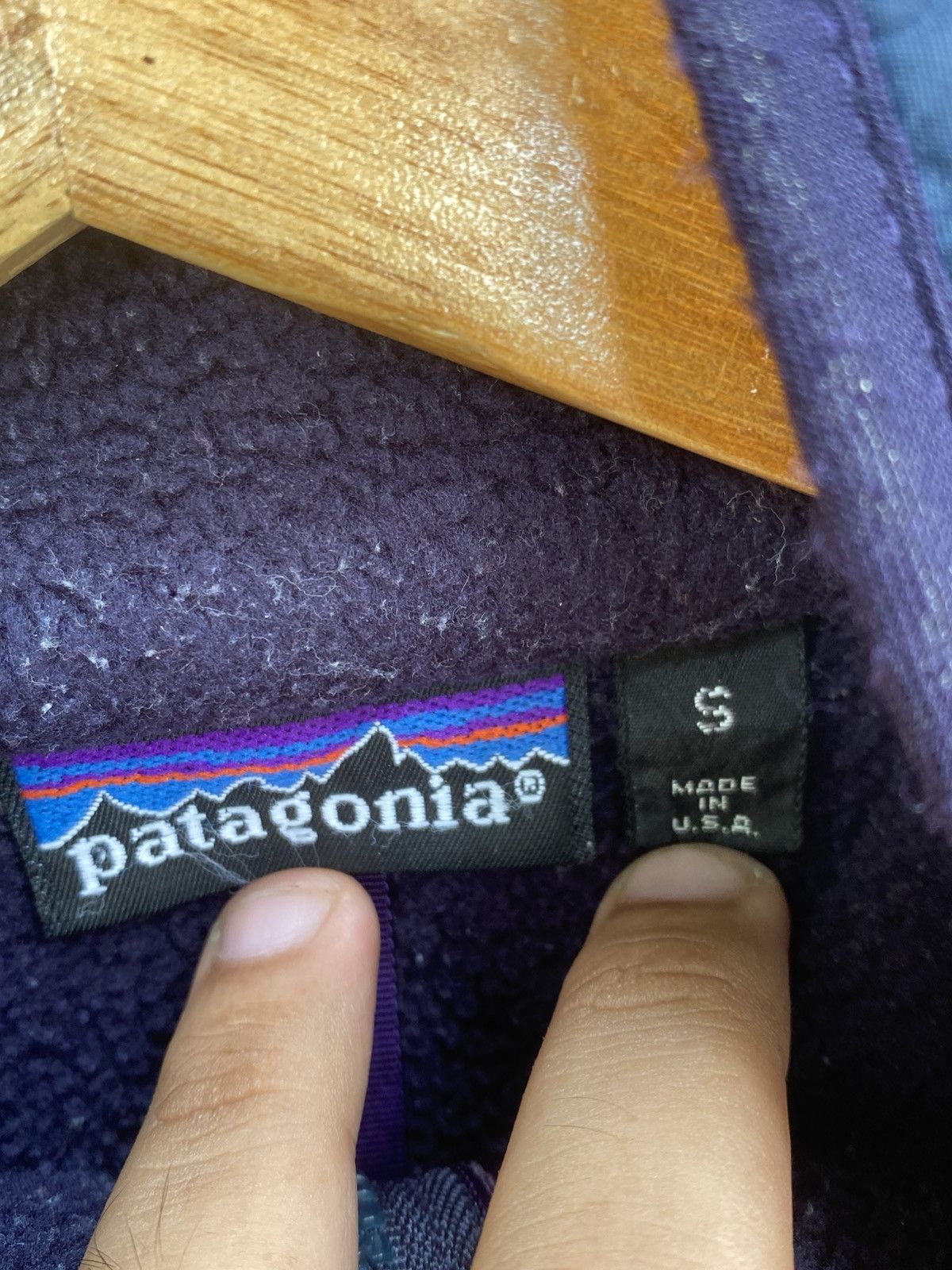 Patagonia Vintage Patagonia Chest Pocket Deep Pile Purple Fleece USA Size US S / EU 44-46 / 1 - 6 Thumbnail