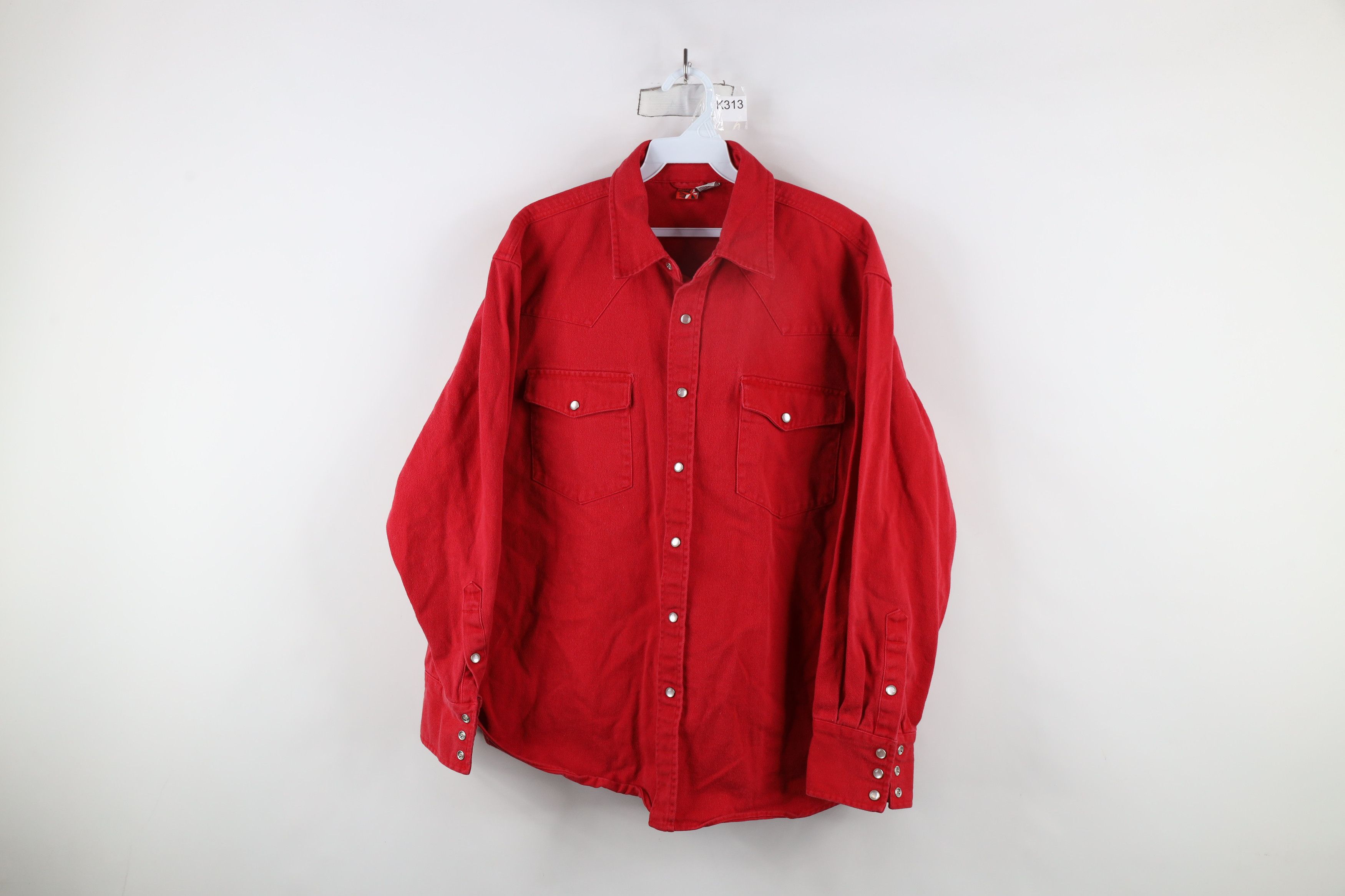 Marlboro × Vintage Vintage 90s Marlboro Snap Button Western Denim Jean Shirt Size US L / EU 52-54 / 3 - 1 Thumbnail