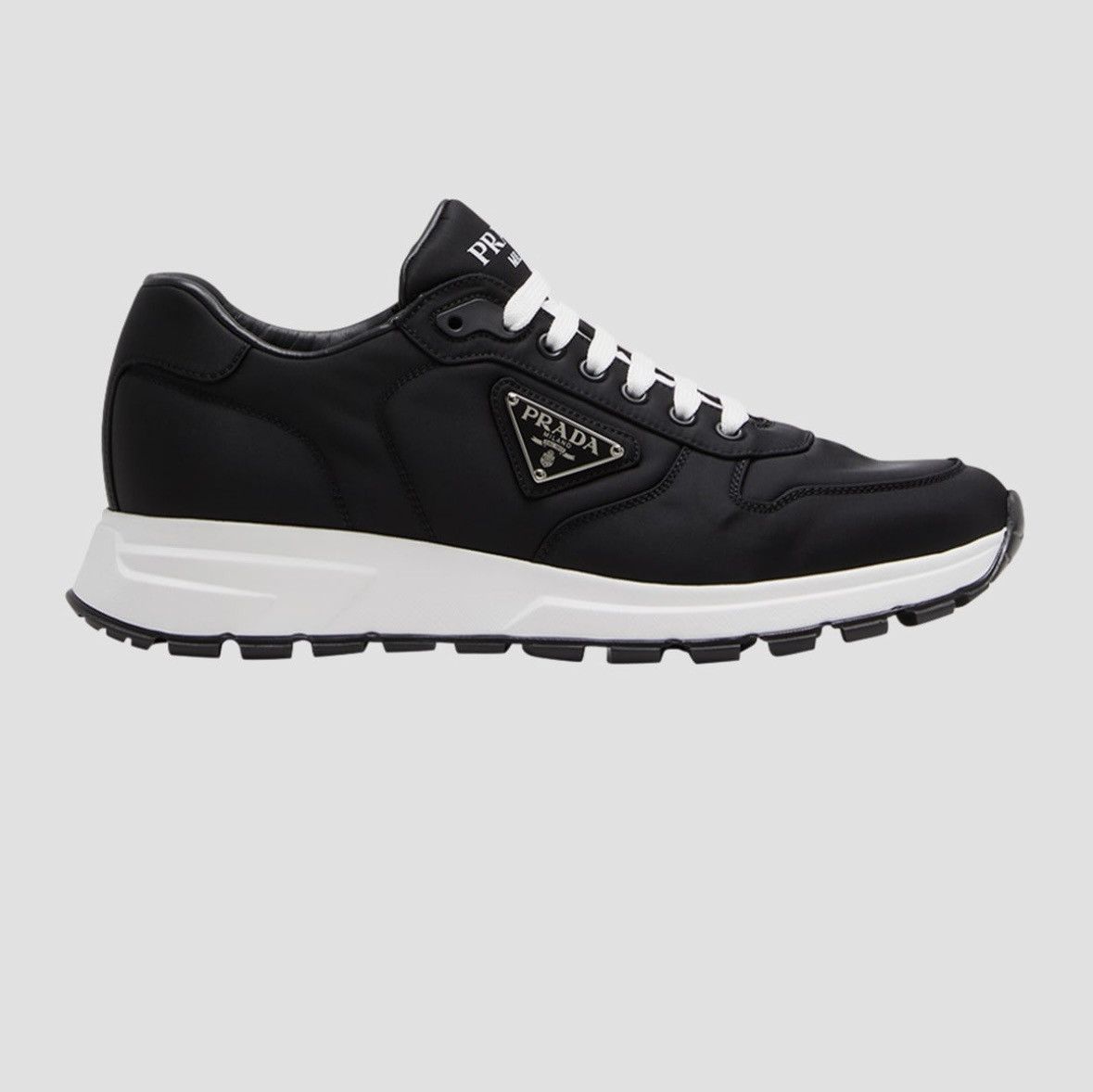 Prada Prada Men's Prax Triangle Logo Nylon Low-Top Sneakers Size US 11 / EU 44 - 1 Thumbnail