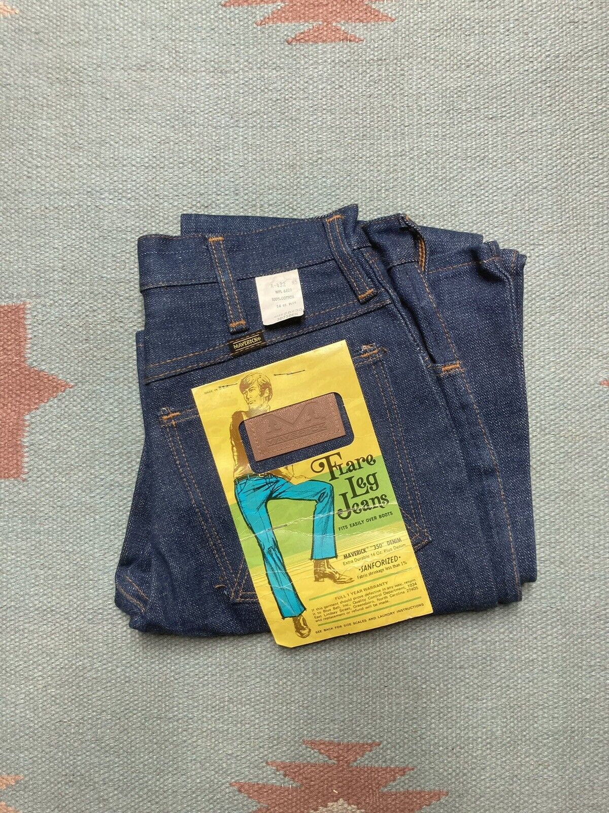 Vintage Vtg 70s maverick denim bell bottom jeans flare hippie 27x30 Size 27" / US 4 / IT 40 - 1 Thumbnail