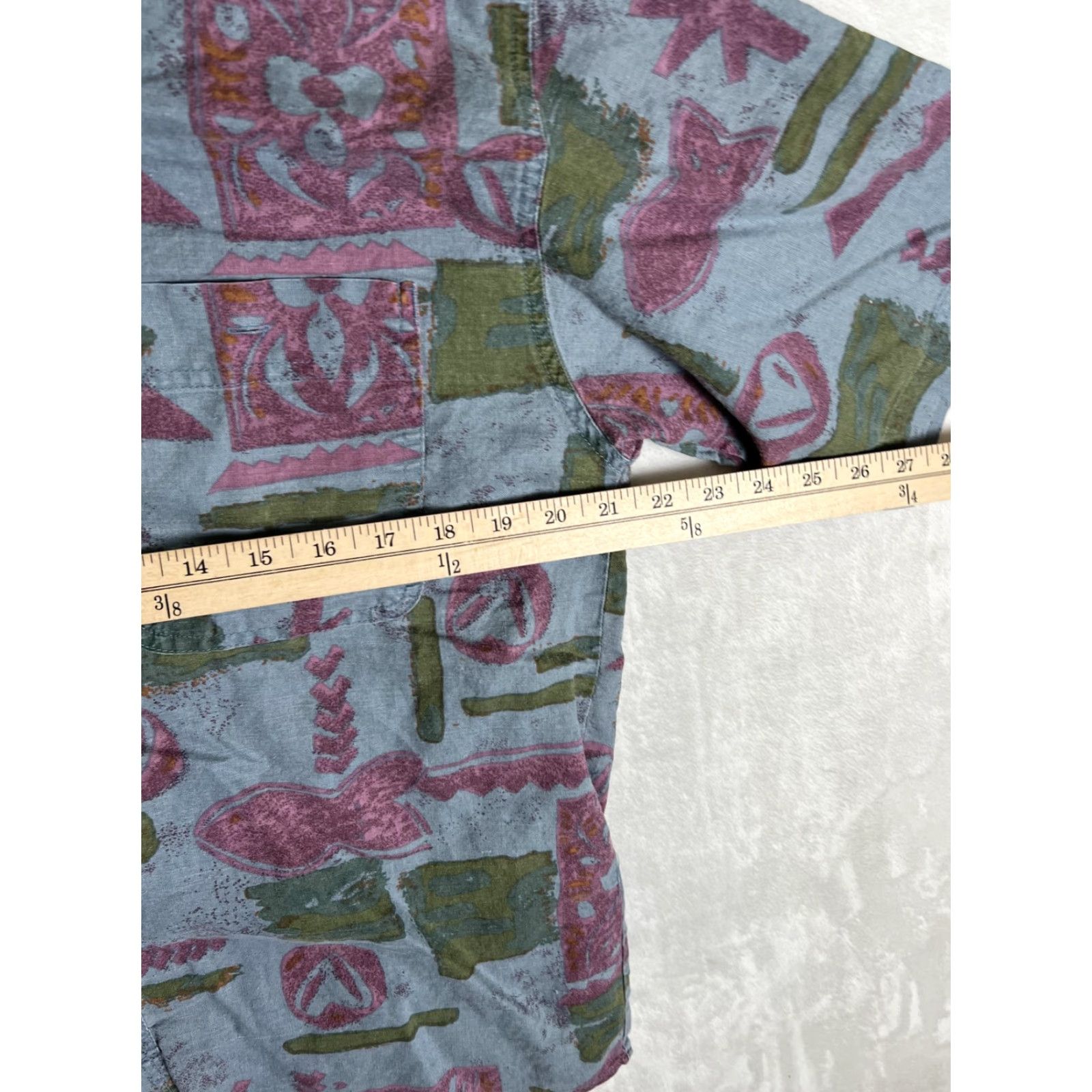 Vintage VINTAGE Bugle Boy Company Shirt Mens Medium Blue Hawaiian Tropical Ramie Cotton Short Sleeve Button-Up Casual Travel 90s Mens Size US M / EU 48-50 / 2 - 3 Thumbnail