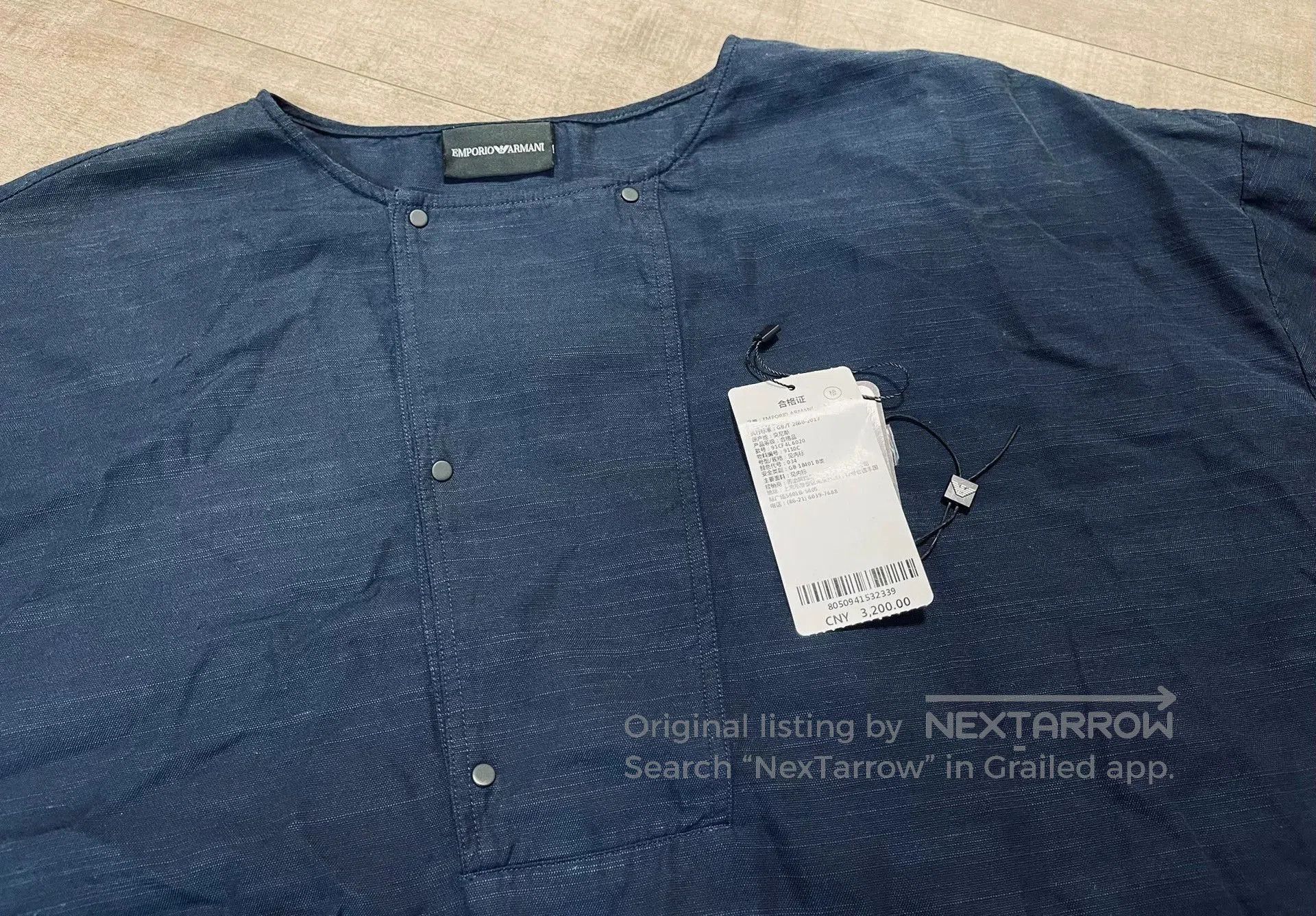 Emporio Armani Emporio Armani Limited Runway Collarless Shirt. Size US M / EU 48-50 / 2 - 1 Thumbnail