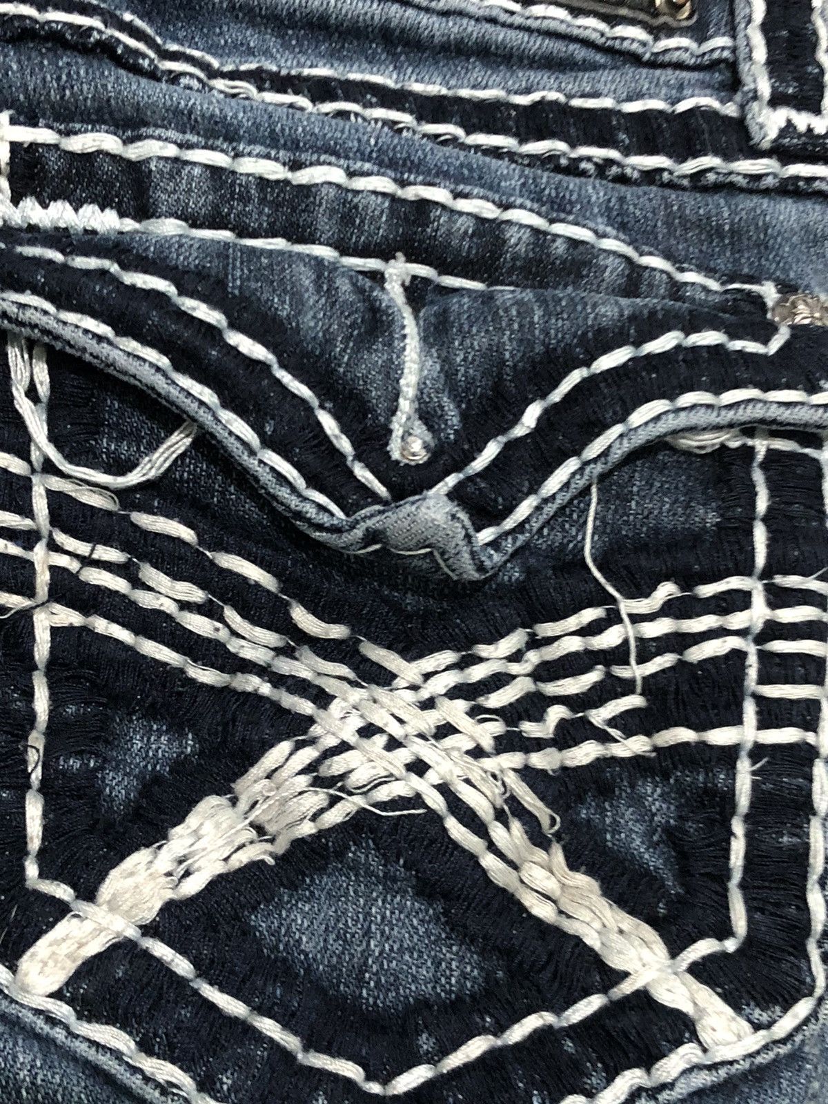 Vintage Vtg Y2K LA idol Embroidered Jeans Size 28" / US 6 / IT 42 - 5 Thumbnail