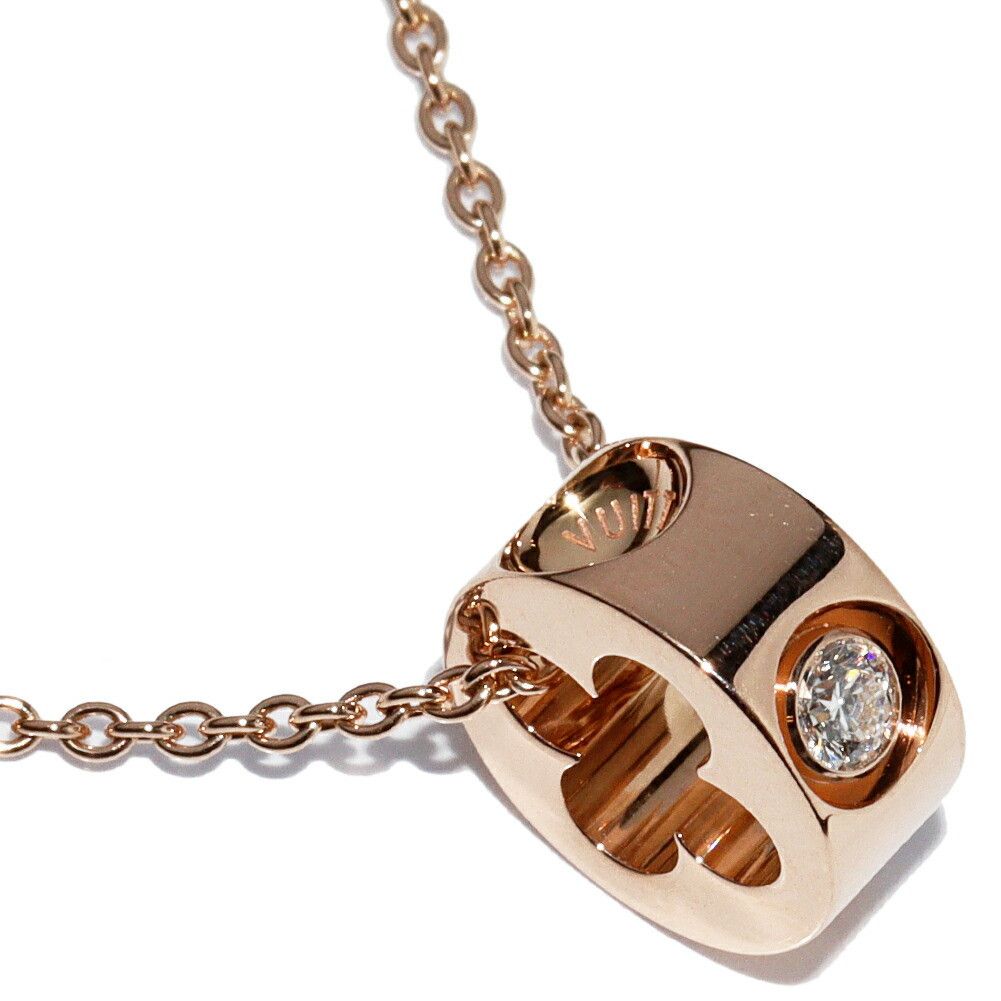 Louis Vuitton Louis Vuitton Louis Vuitton K18PG Panda Unplant Pendant Necklace Q93198 Limited 800 Leather Necklace Q93198 DUTY FREE for USA Size ONE SIZE - 1 Thumbnail