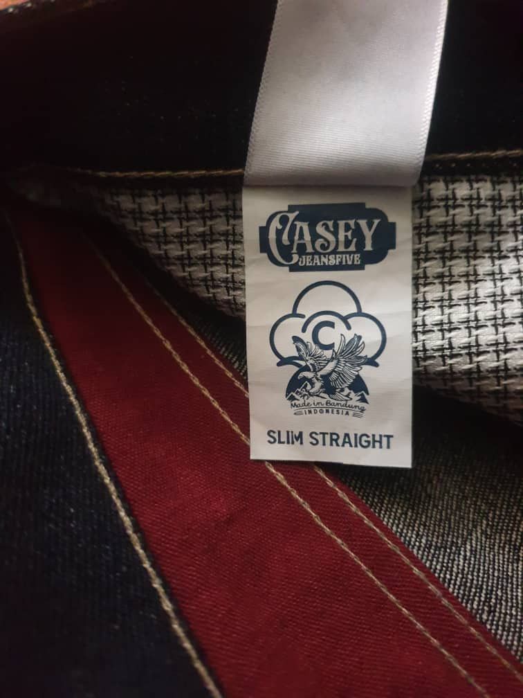 Japanese Brand Caseyjeansfive red digger 17oz Salvedge straight fit jeans Size US 33 - 4 Thumbnail