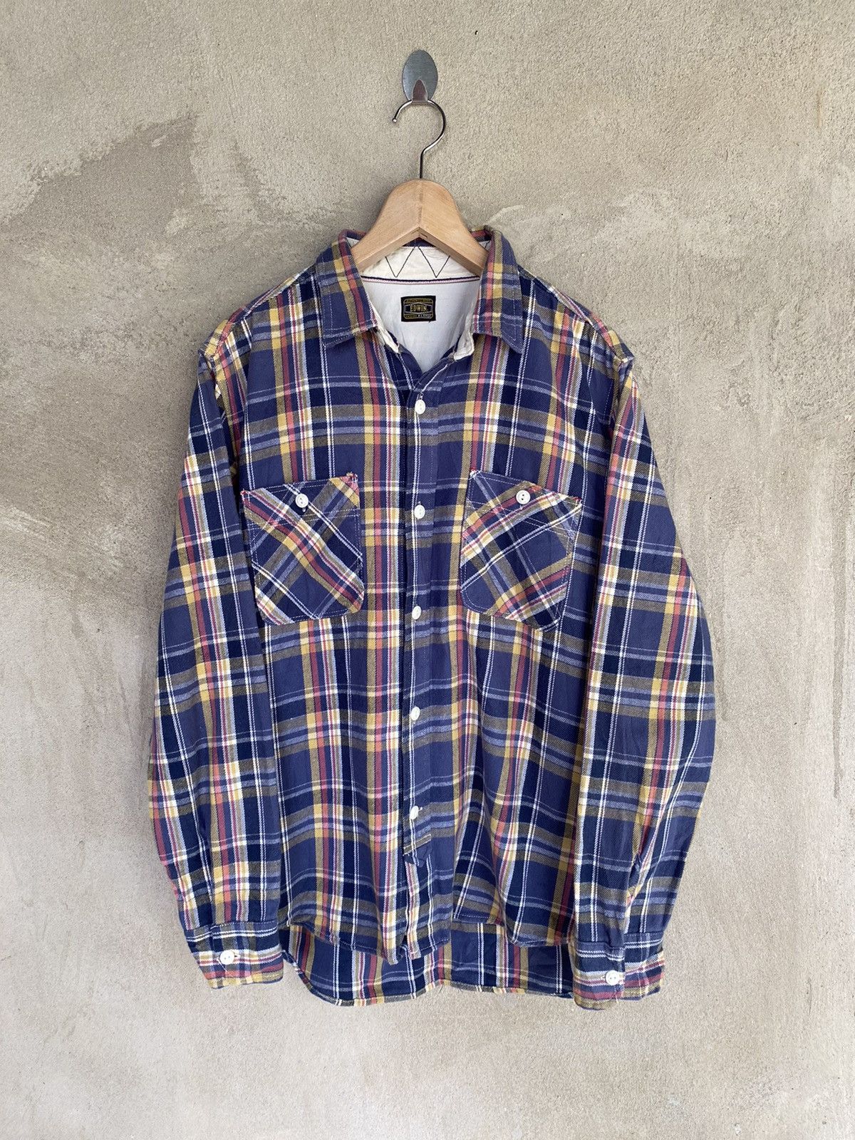 Edwin Edwin Multipocket Plaid Tartan Flannel Shirt Button Up Size US XL / EU 56 / 4 - 2 Thumbnail