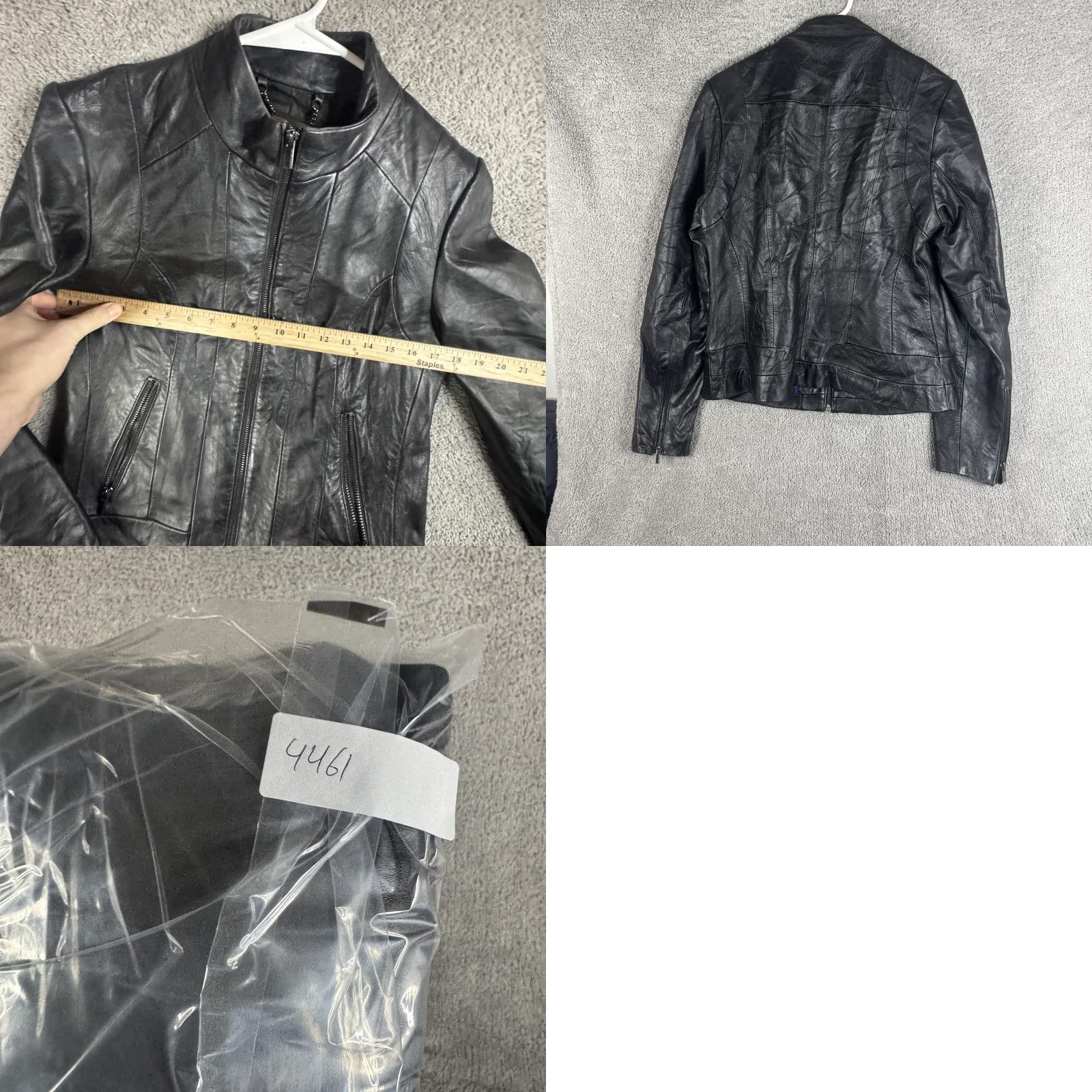 Vintage Wilsons Leather Jacket Womens Medium Black Genuine Leather Full Zip Pockets Size M / US 6-8 / IT 42-44 - 9 Thumbnail