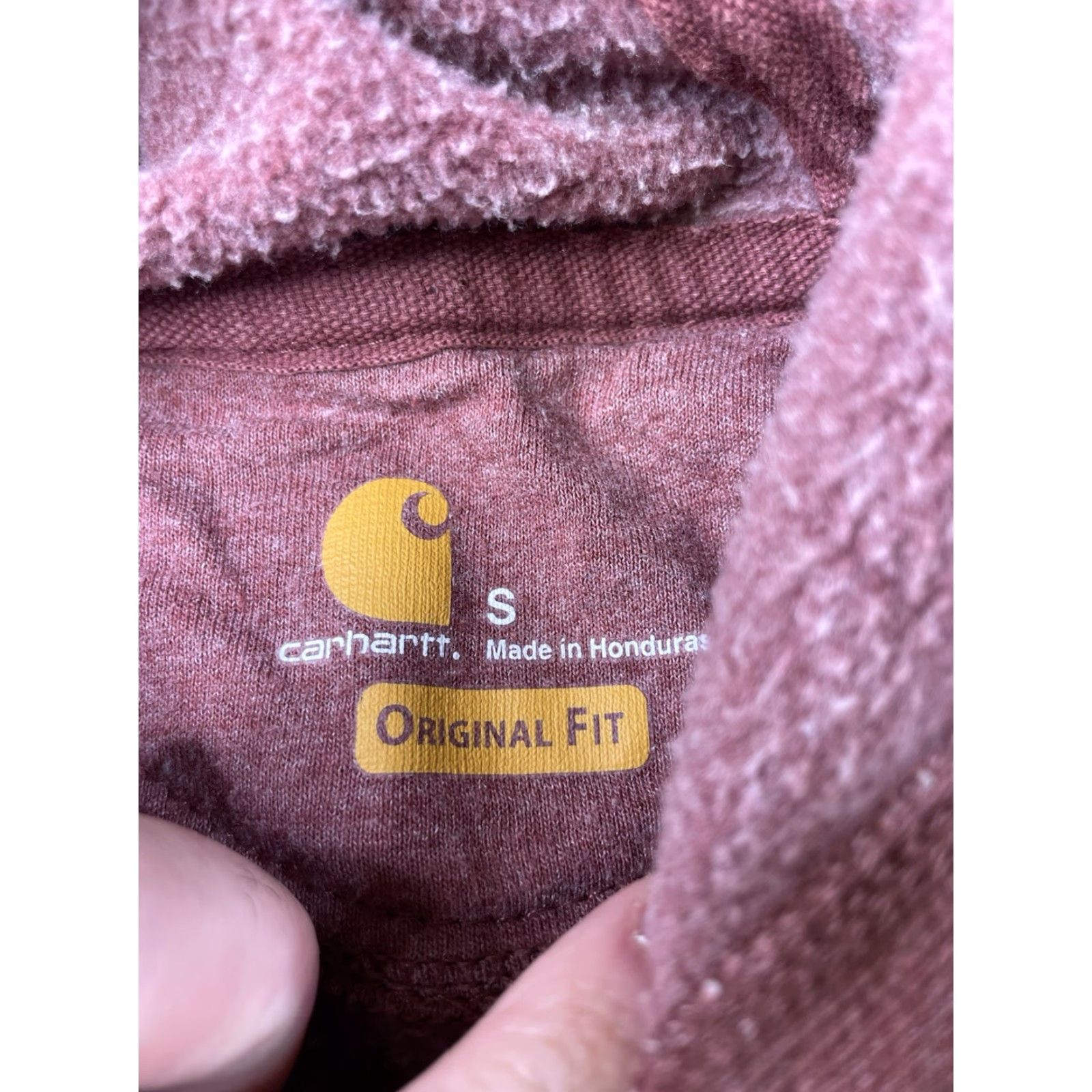 Carhartt VINTAGE Carhartt Hoodie Mens Small Maroon K288 R19 Sweatshirt Pullover Hooded Sleeve Long Logo Size US S / EU 44-46 / 1 - 2 Thumbnail