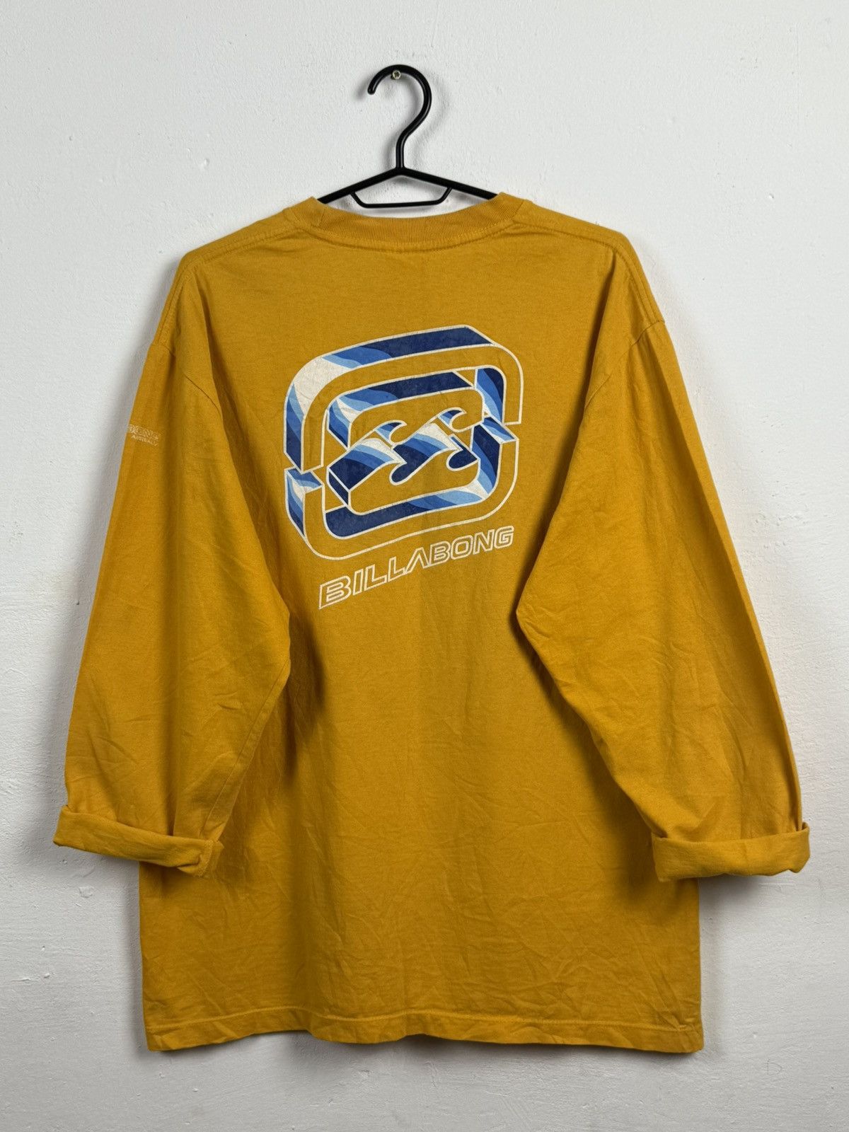 Billabong Vintage 90s Y2K Billabong Big Double Logo Yellow Longsleeve Size US L / EU 52-54 / 3 - 3 Thumbnail