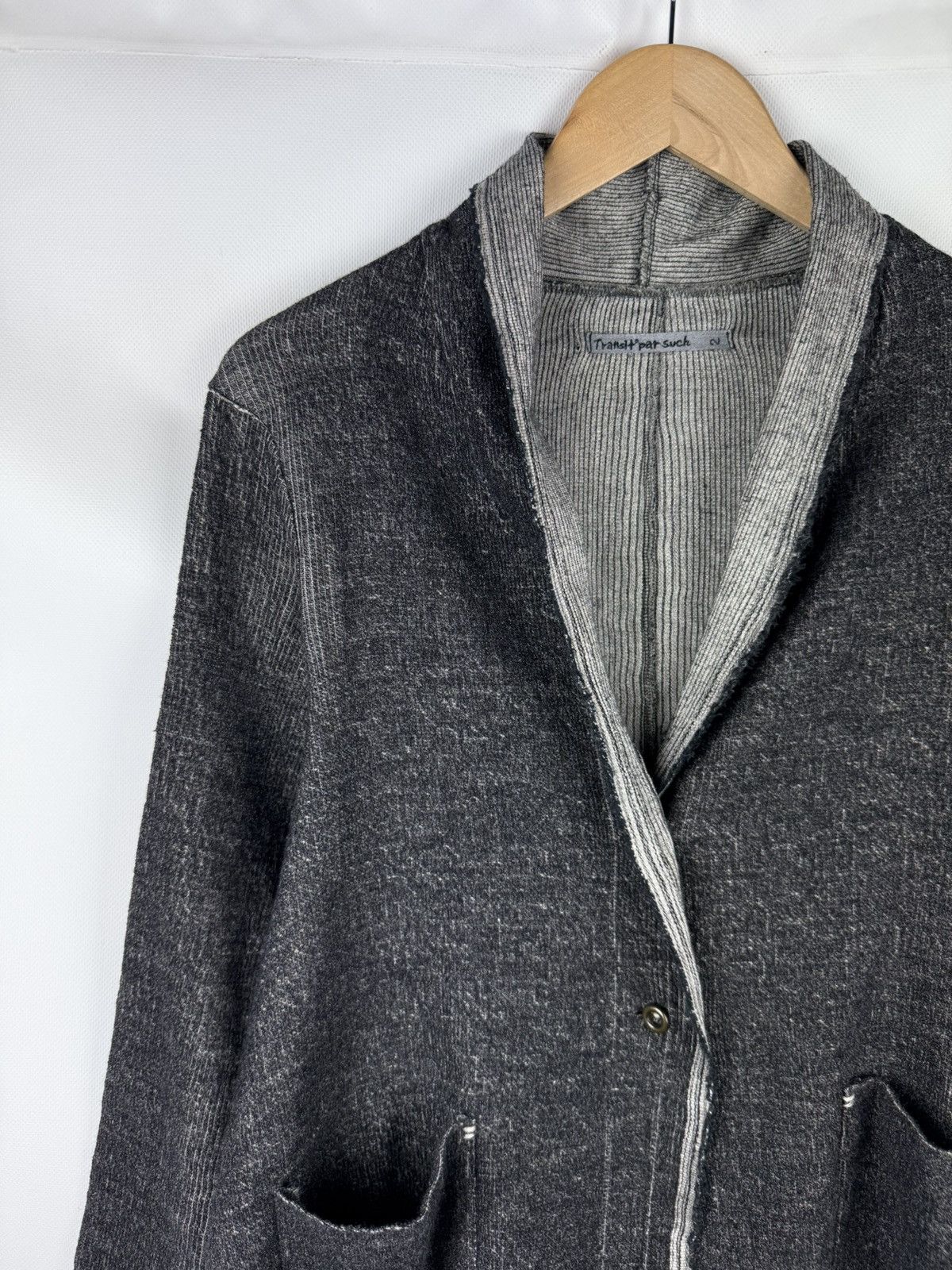 Transit Transit Par-Such Avant-Garde Linen Blend Cardigan Jacket Size M / US 6-8 / IT 42-44 - 4 Thumbnail