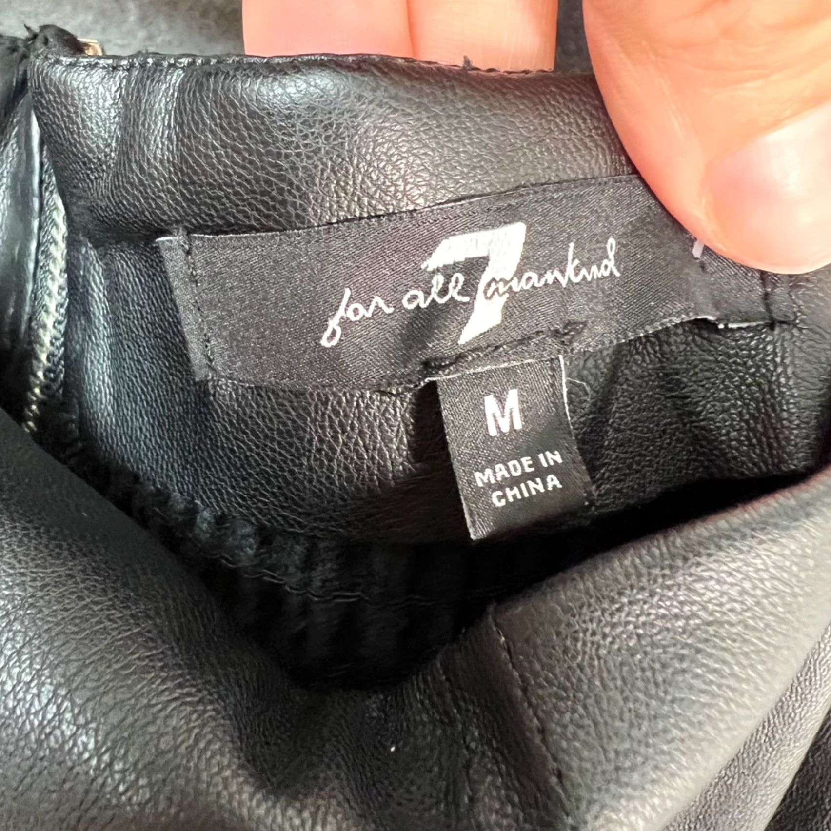 7 for all mankind faux leather dress 7 For All Mankind Faux Leather Mini Dress