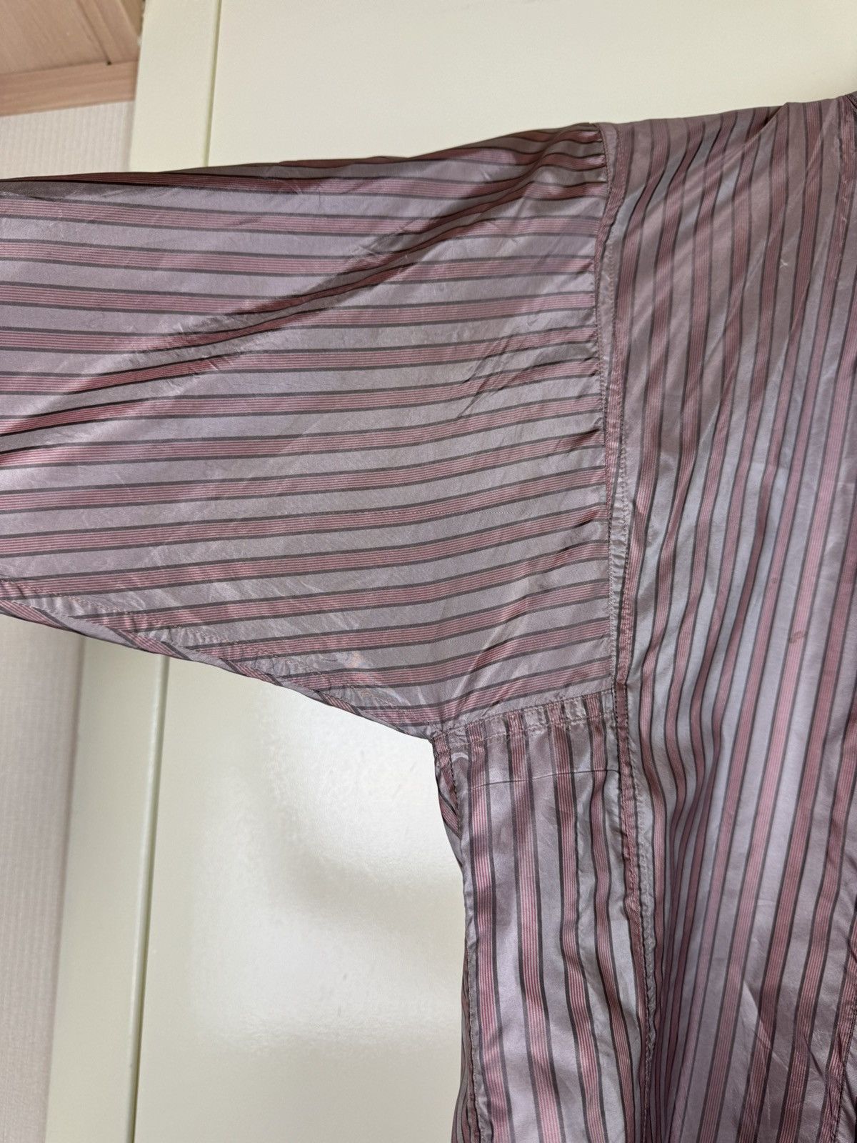Jil Sander Jil Sander Vintage Silk Striped Shirt Blouse Dracula Collar Size S / US 4 / IT 40 - 10 Thumbnail