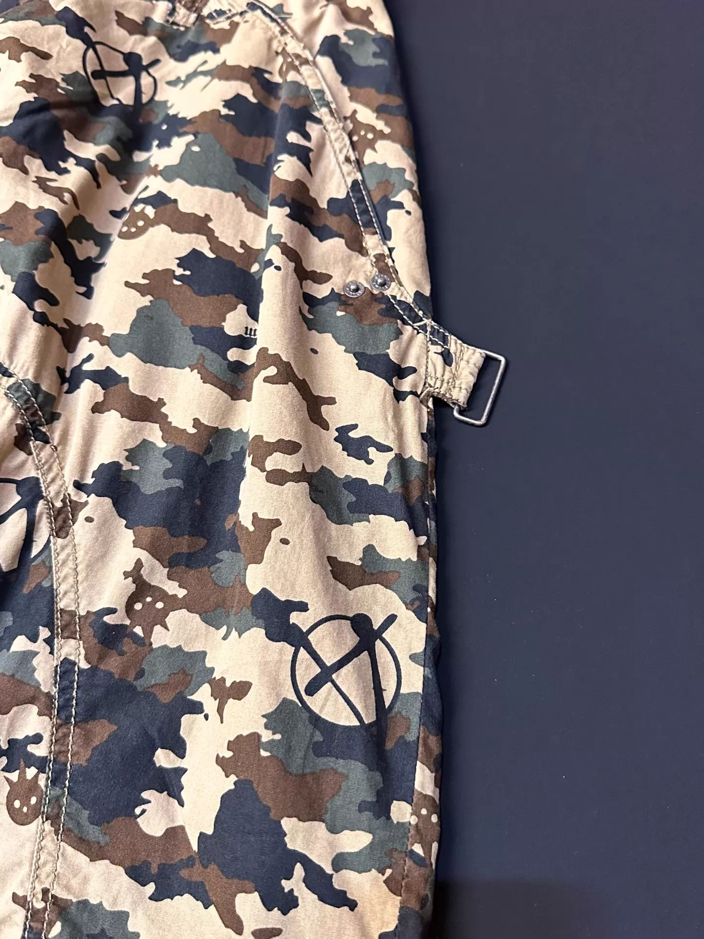 PPFM Vintage 90s PPFM Camo Cargo Mid-Length Japan Rare Size US 32 / EU 48 - 3 Thumbnail
