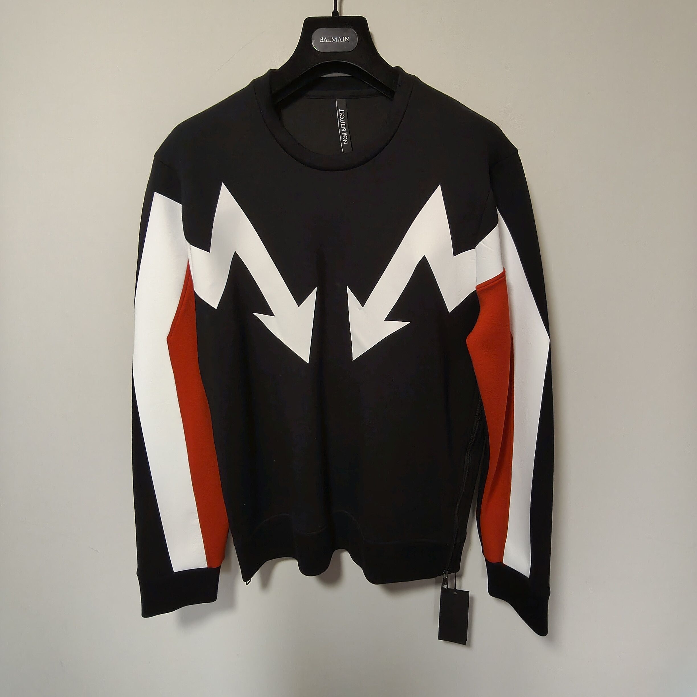 Neil Barrett arrow print neoprene sweatshirt Size US L / EU 52-54 / 3 - 1 Thumbnail