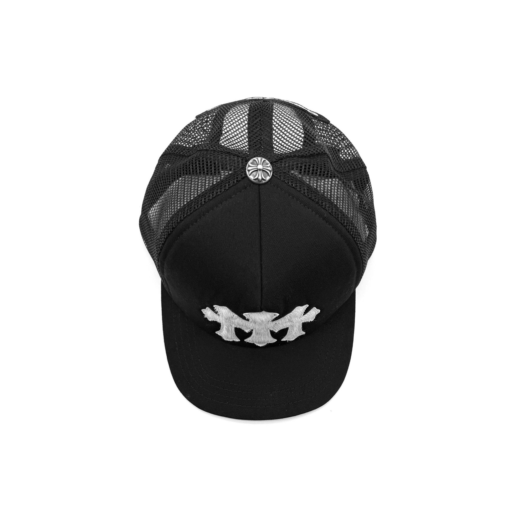 Chrome Hearts Chrome Hearts Pony Hair Triple Cross Patch Baseball Cap Size ONE SIZE - 4 Thumbnail