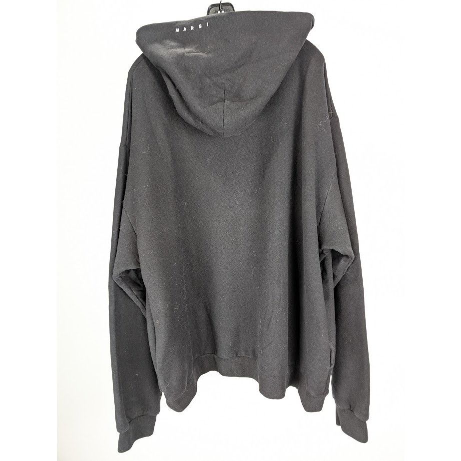 Marni o1rshd1 Brushed Organic Cotton Sweatshirt Hoodie in Black Size US L / EU 52-54 / 3 - 10 Thumbnail