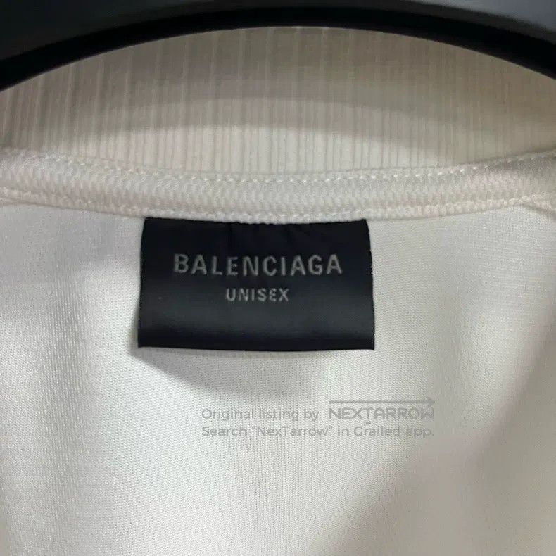 Balenciaga Balenciaga White Logo Letter Pattern Printed Round Neck Lo Size US M / EU 48-50 / 2 - 2 Thumbnail