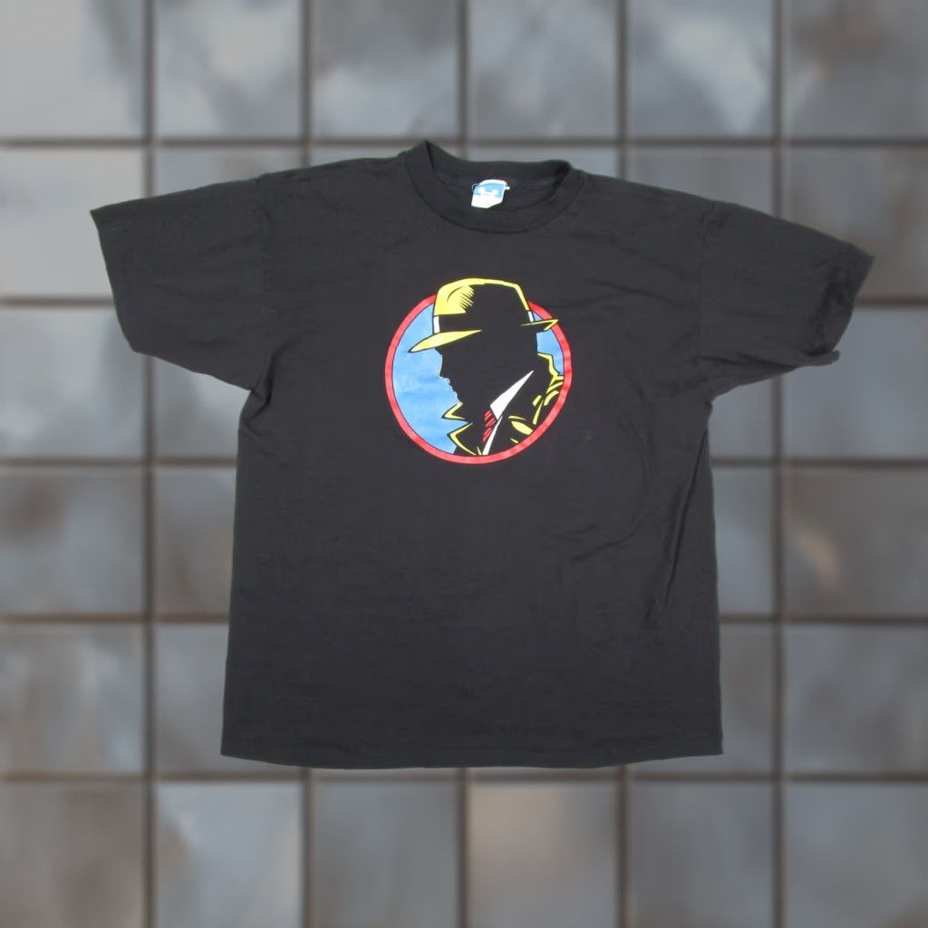 VINTAGE Disney Dick Tracy Shirt Mens Extra Large Black Graphic Tee 90s Mens
