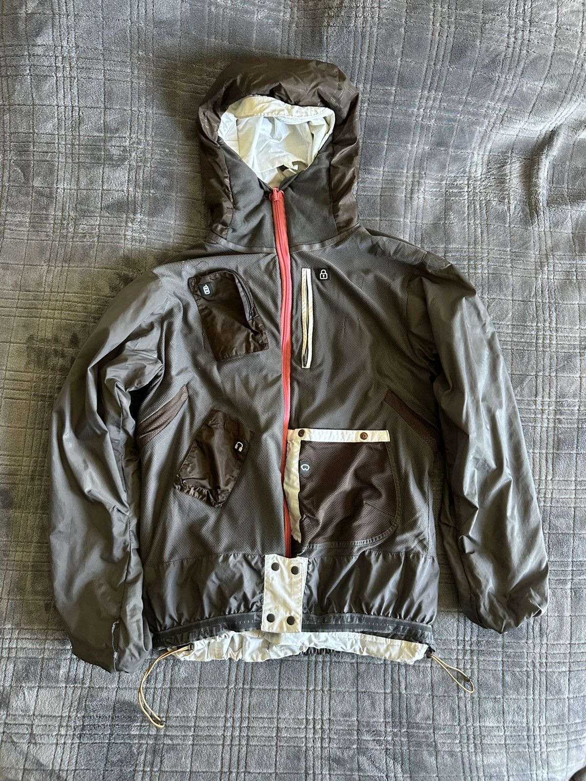 Salomon Vintage Salomon Clima Pro Ski Jacket Gorpcore Waterproof Size XL / US 12-14 / IT 48-50 - 9 Thumbnail