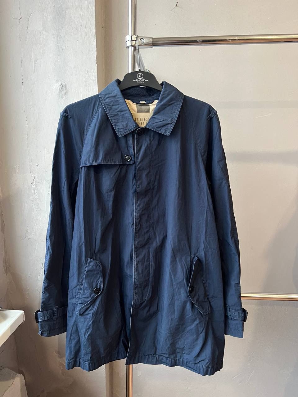 Burberry BURBERRY BRIT SOLID WMN NAVY BUTTON TRENCH COAT JACKET XL Size XL / US 12-14 / IT 48-50 - 3 Thumbnail