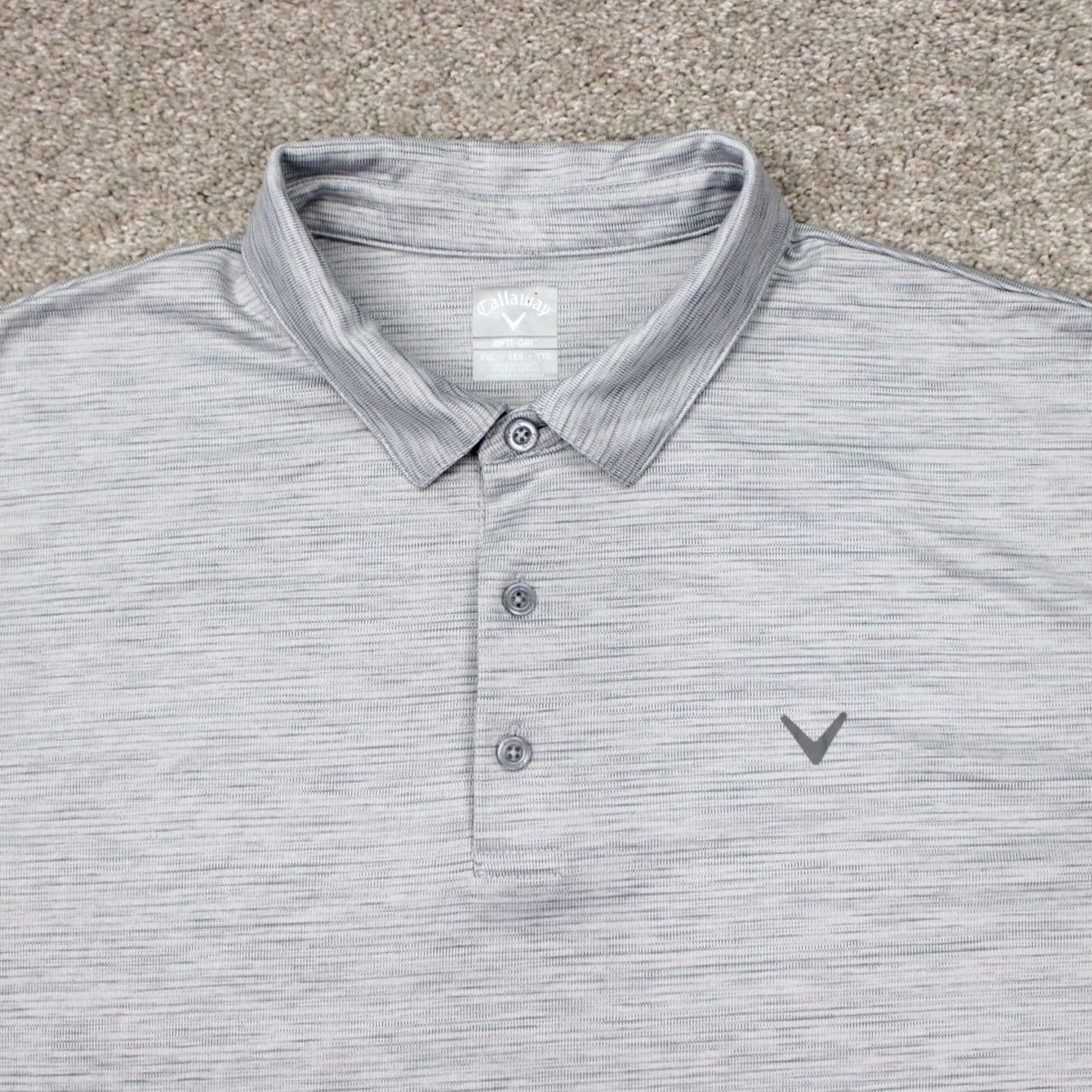 Callaway Callaway Opti-Dri Polo Shirt Mens 2XL Gray 100% Polyester Golf S/S Pullover Polo Shirt Size US XXL / EU 58 / 5 - 5 Thumbnail