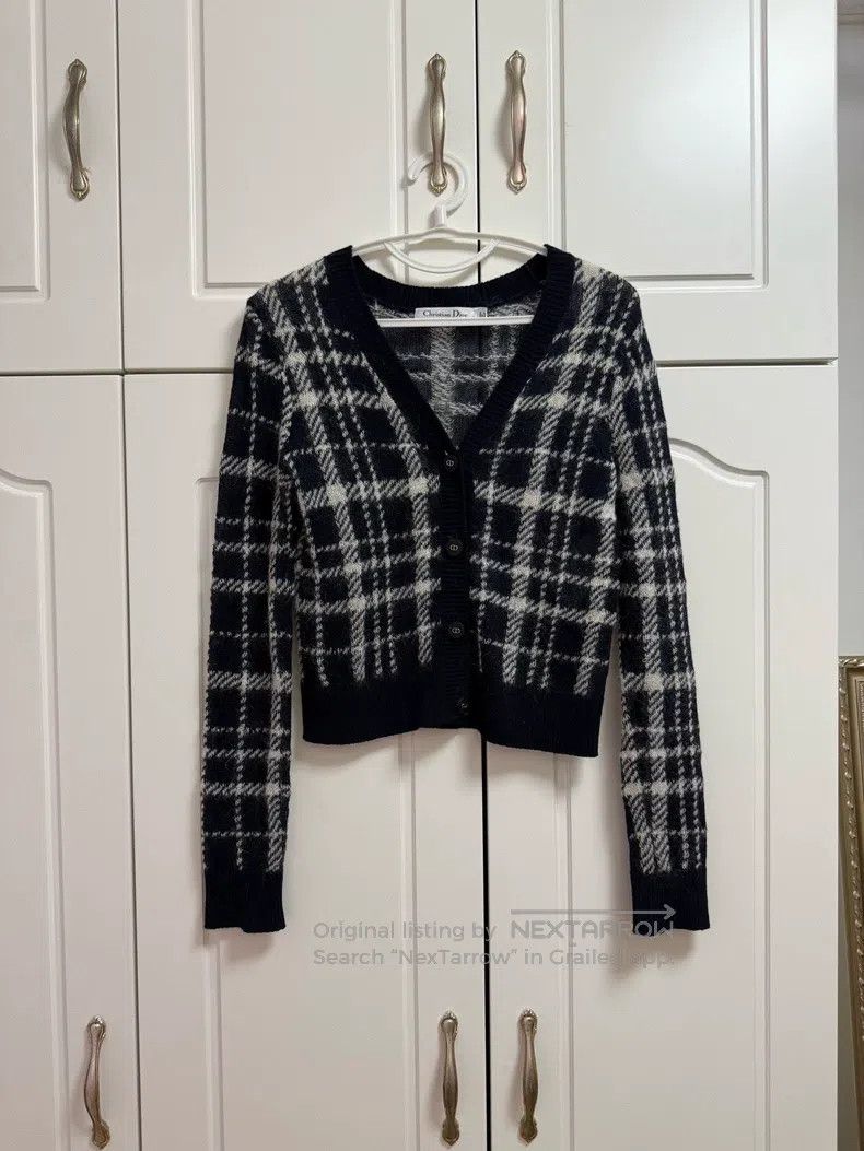 Dior Dior Thousand-bird check cd button wool cardigan coat Size XXS / US 00 / IT 34 - 1 Thumbnail