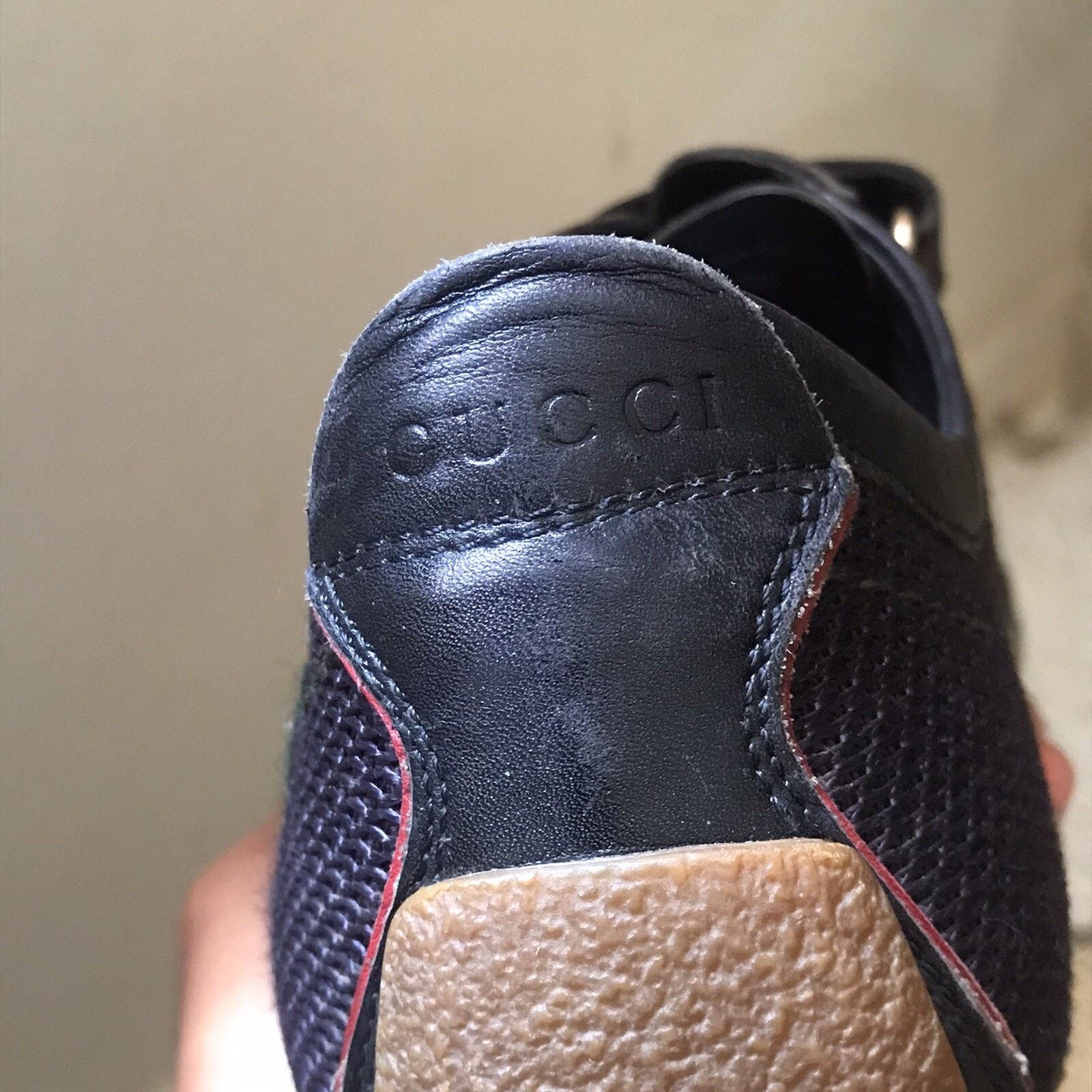 Gucci GUCCI Sneakers Black Leather Low Top CANVA Made in Italy Size US 8 / EU 41 - 8 Thumbnail