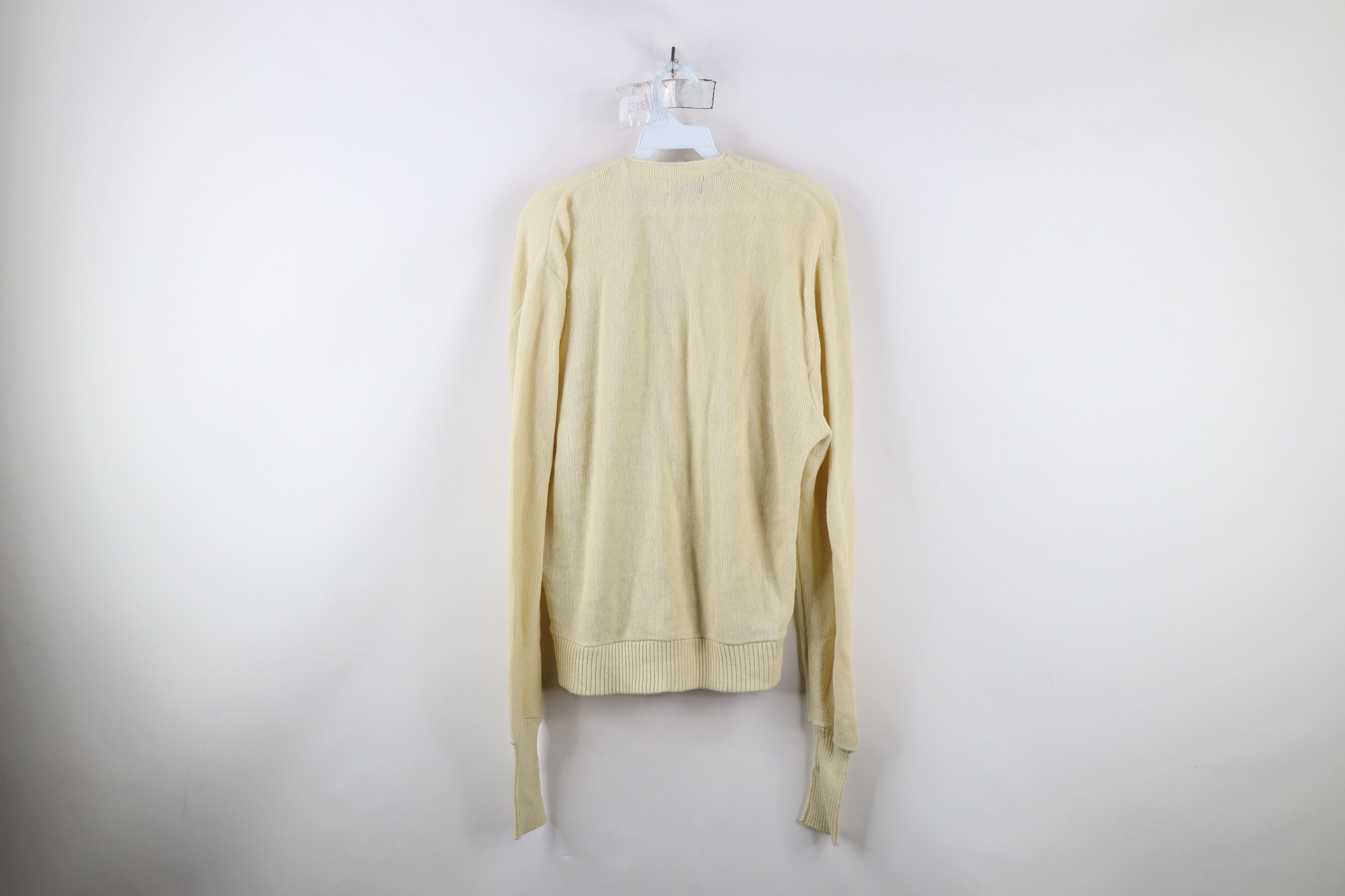 Vintage Vintage 50s 60s Streetwear Button Cardigan Sweater Beige USA Size US XL / EU 56 / 4 - 9 Thumbnail