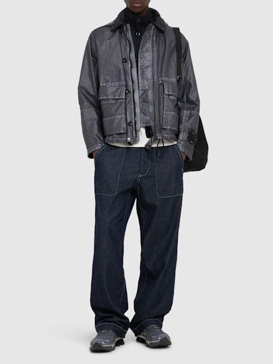 C.P. Company o1lsvrm0425 Raffia Goggle Jacket in Smoked Pearl Size US M / EU 48-50 / 2 - 4 Thumbnail